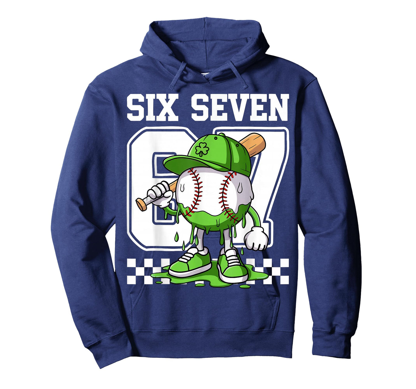 Boys St Patricks Day 67 Six Seven Baseball Ice Cream Drip T-Shirt