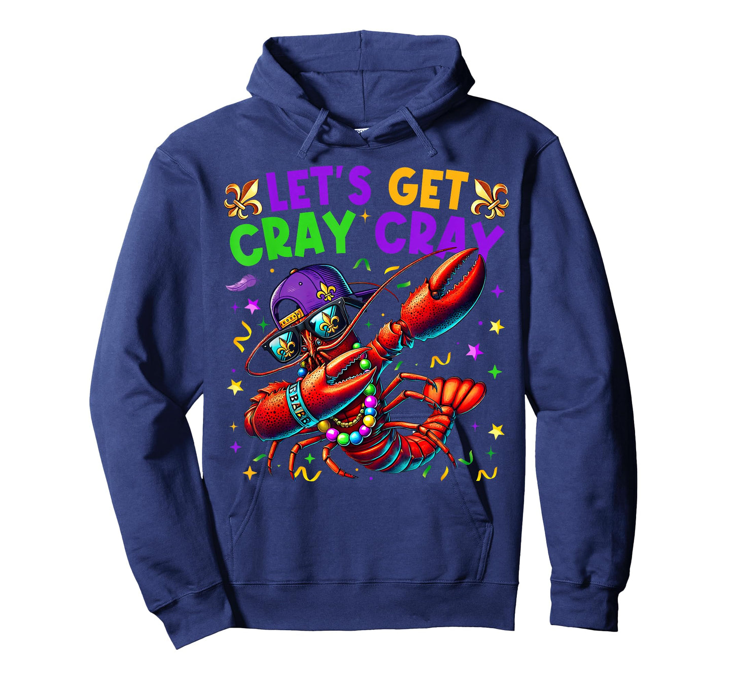 Let's Get Cray Cray Mardi Gras Dabbing Crawfish Boy Girl Kid T-Shirt