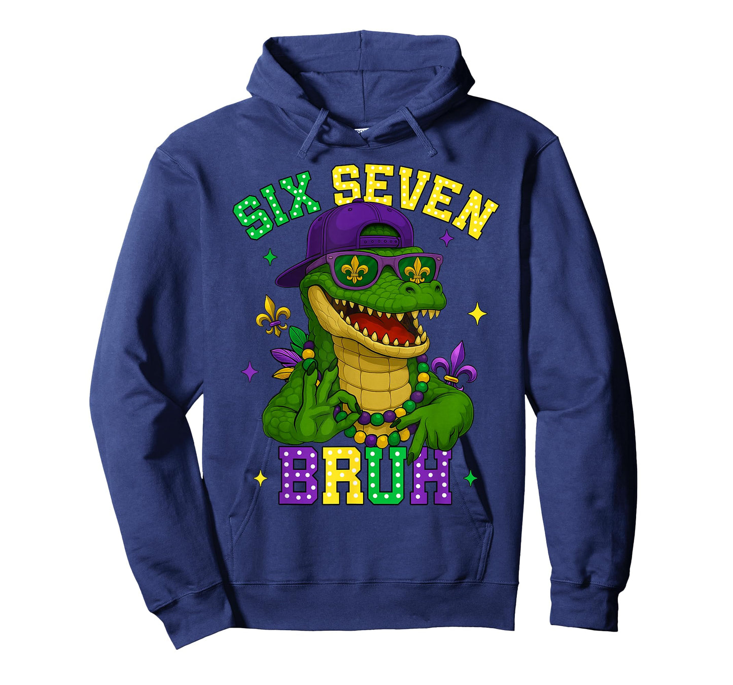 Mardi Gras 67 Alligator Mardigator Bruh Six Seven 6 7 Meme T-Shirt