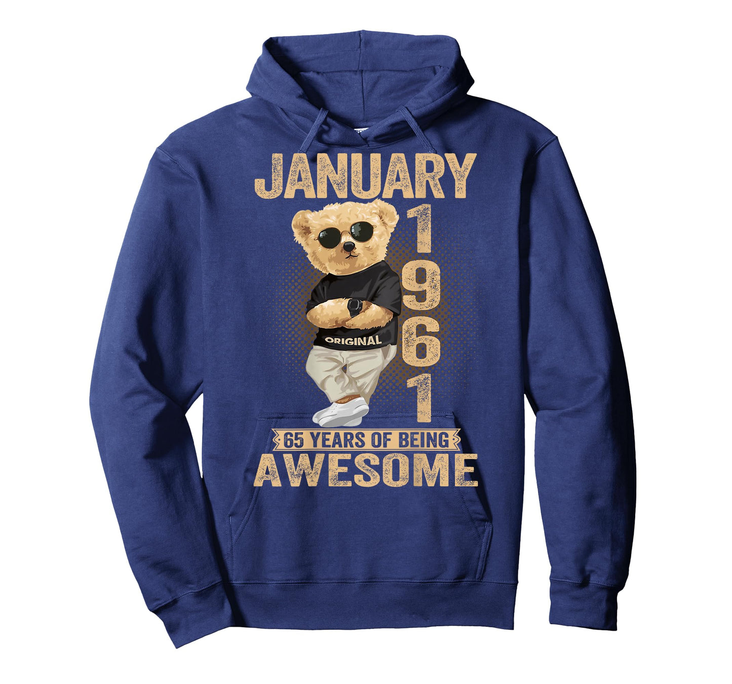 65 Year Old January 1961 Teddy Bear 65th Birthday Men Women T-Shirt
