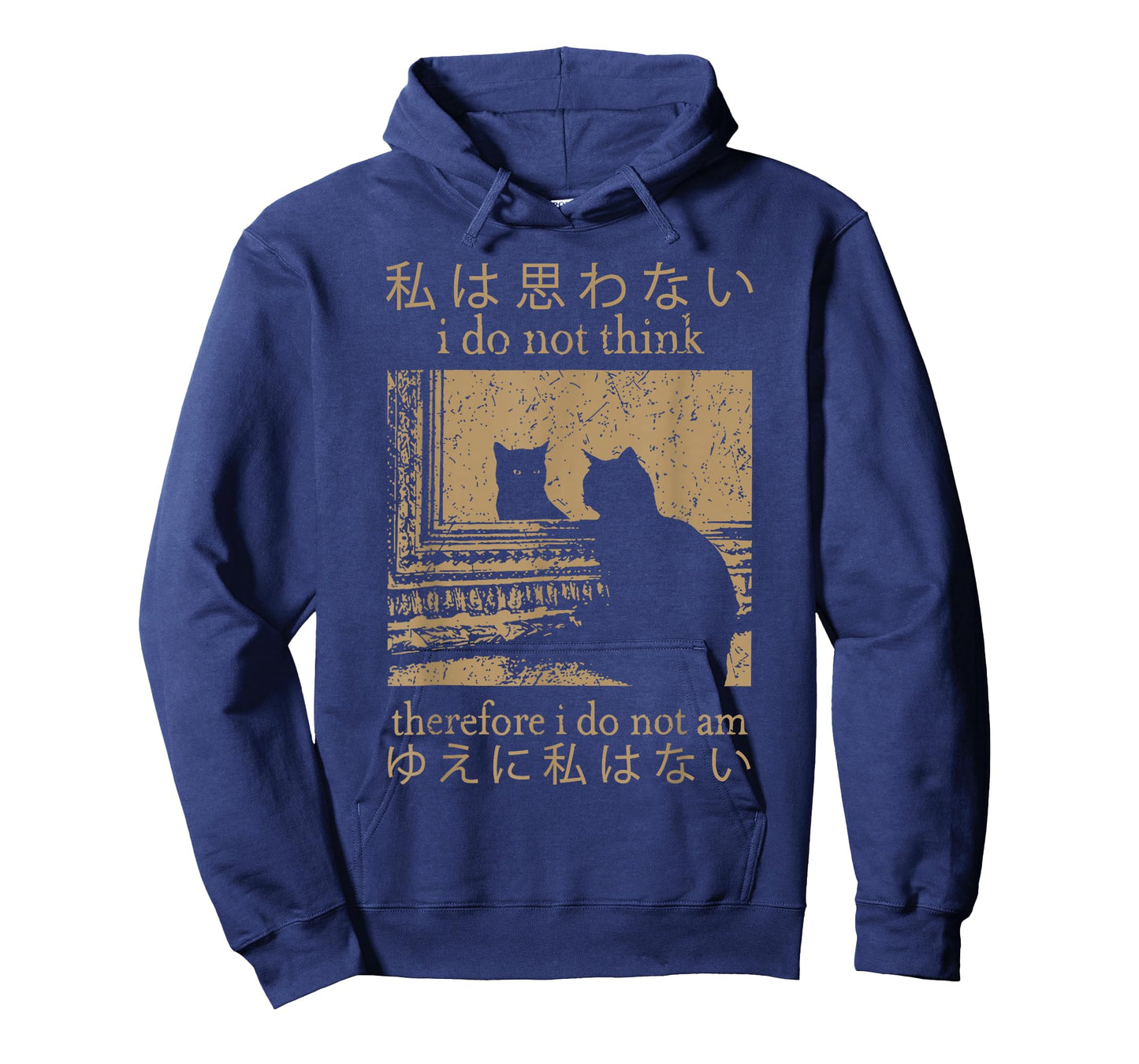 I Do Not Think Therefore I Do Not Am Cat Meme Gen Z T-Shirt