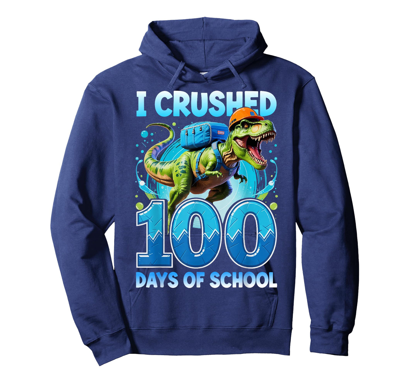 I Crushed 100 Days of School Boys Kids Dinosaur Trex Costume T-Shirt