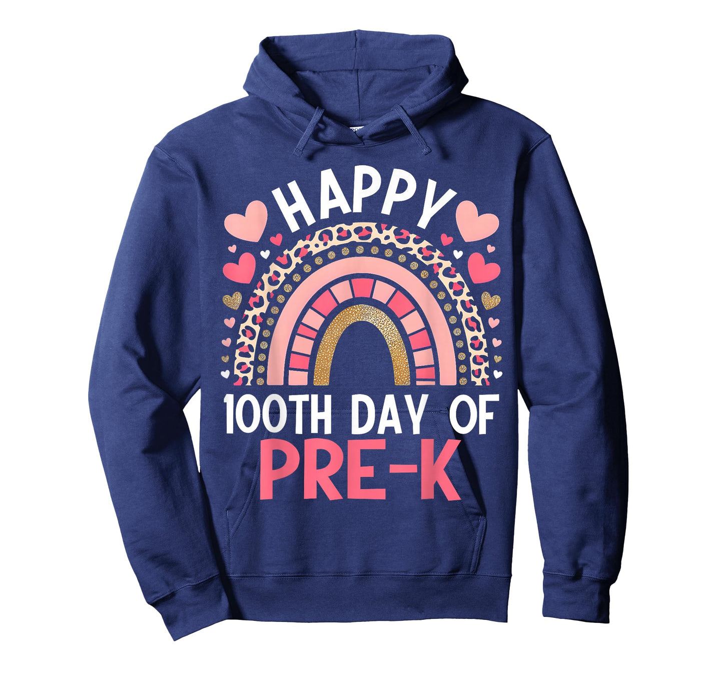 100th Day of Pre-K Rainbow 100 Days of School Teacher Kids T-Shirt