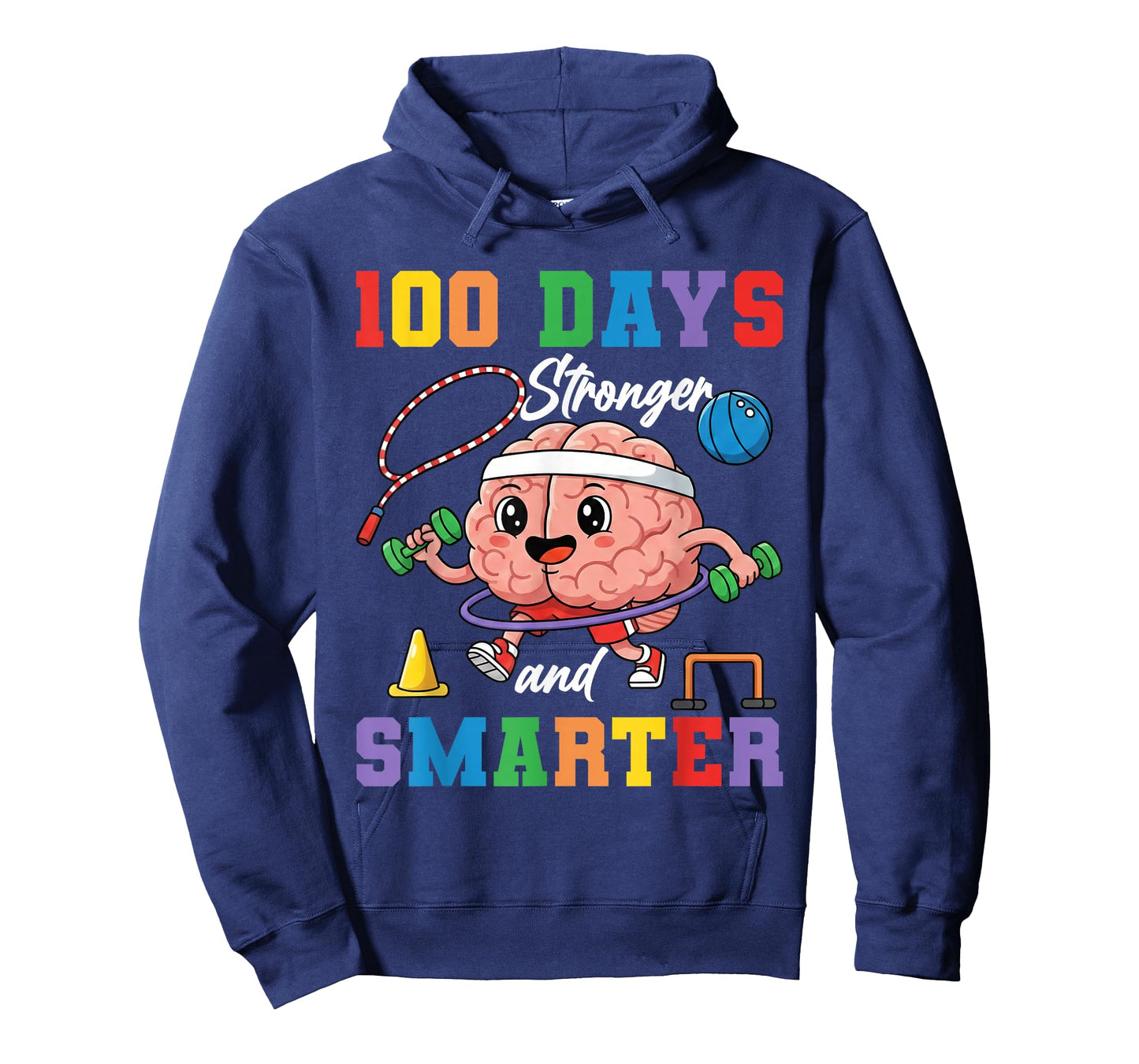 100 Days Stronger and Smarter PE Teacher 100 Days of School T-Shirt
