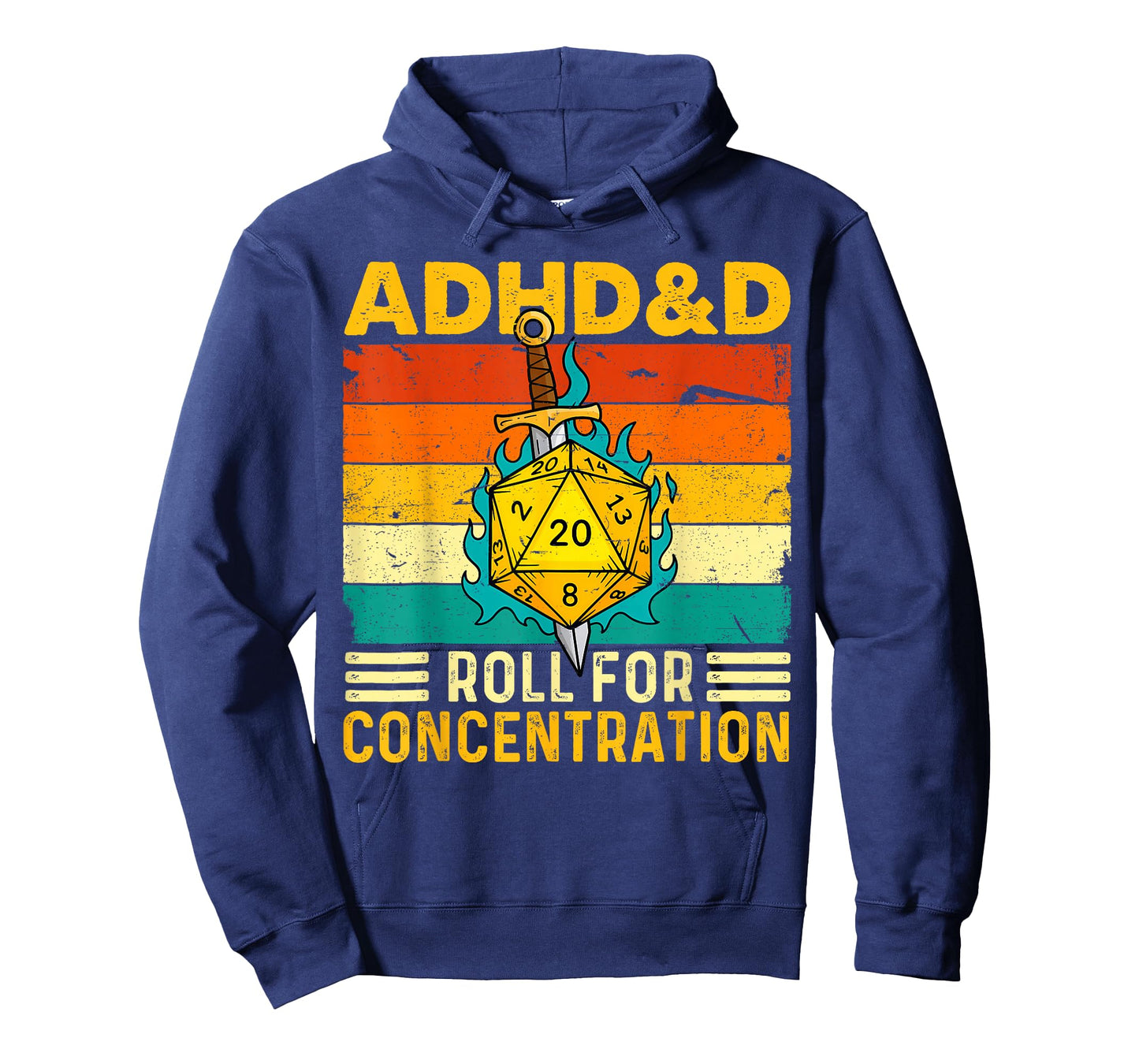ADHD&D Roll for Concentration RPG Tabletop Games Funny ADHD T-Shirt