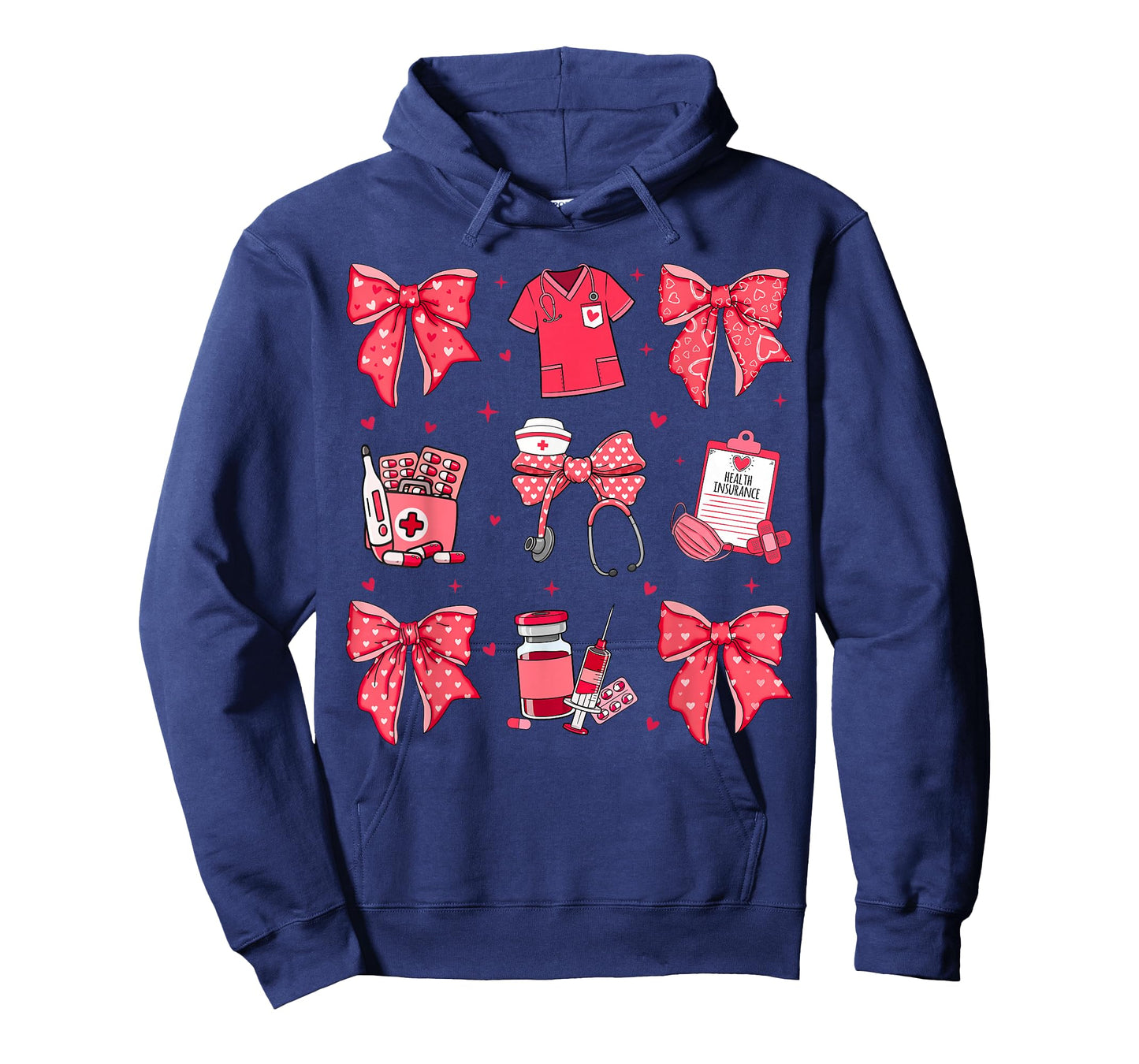 Coquette Bow Stethoscope Valentine RN PCT CNA Nurse Women T-Shirt