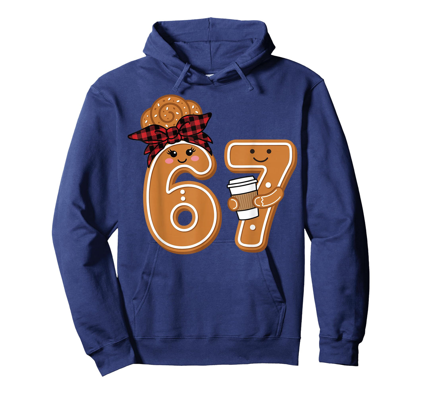 Gingerbread 67 Messy Bun Coffee Christmas Mom T-Shirt