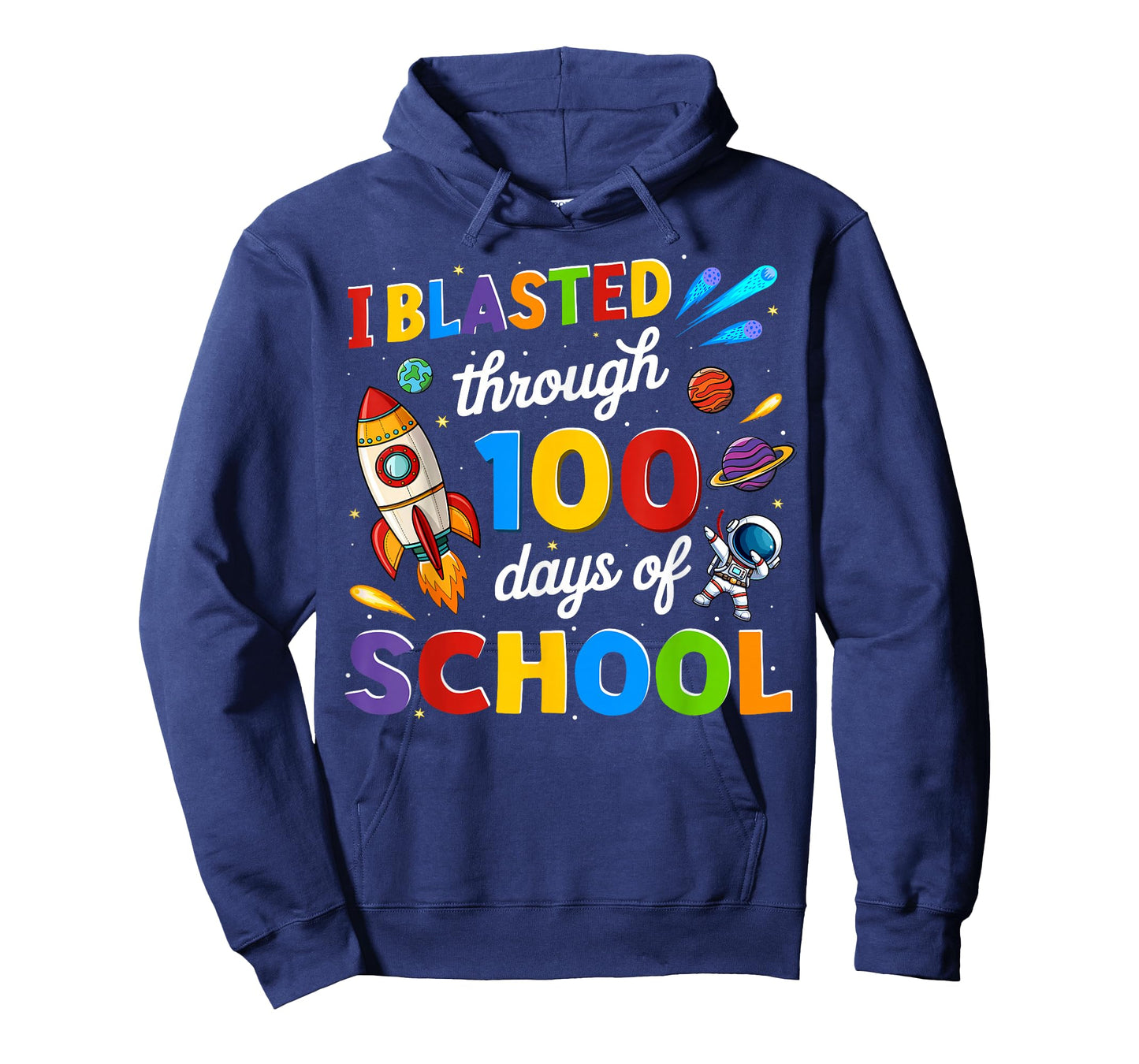 I Blasted Through 100 Days of School Space Teacher Kids Boys T-Shirt