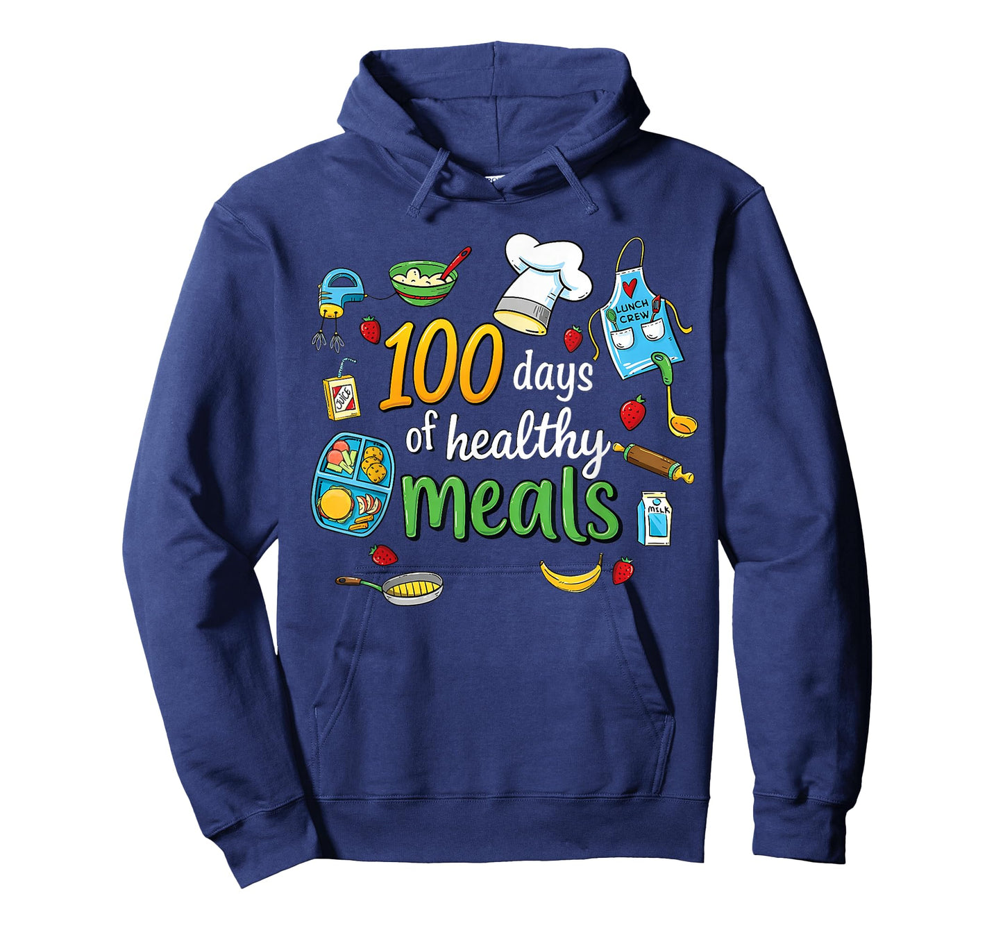 100 Days of Healthy Meals Lunch Lady Shirt School Cafeteria T-Shirt