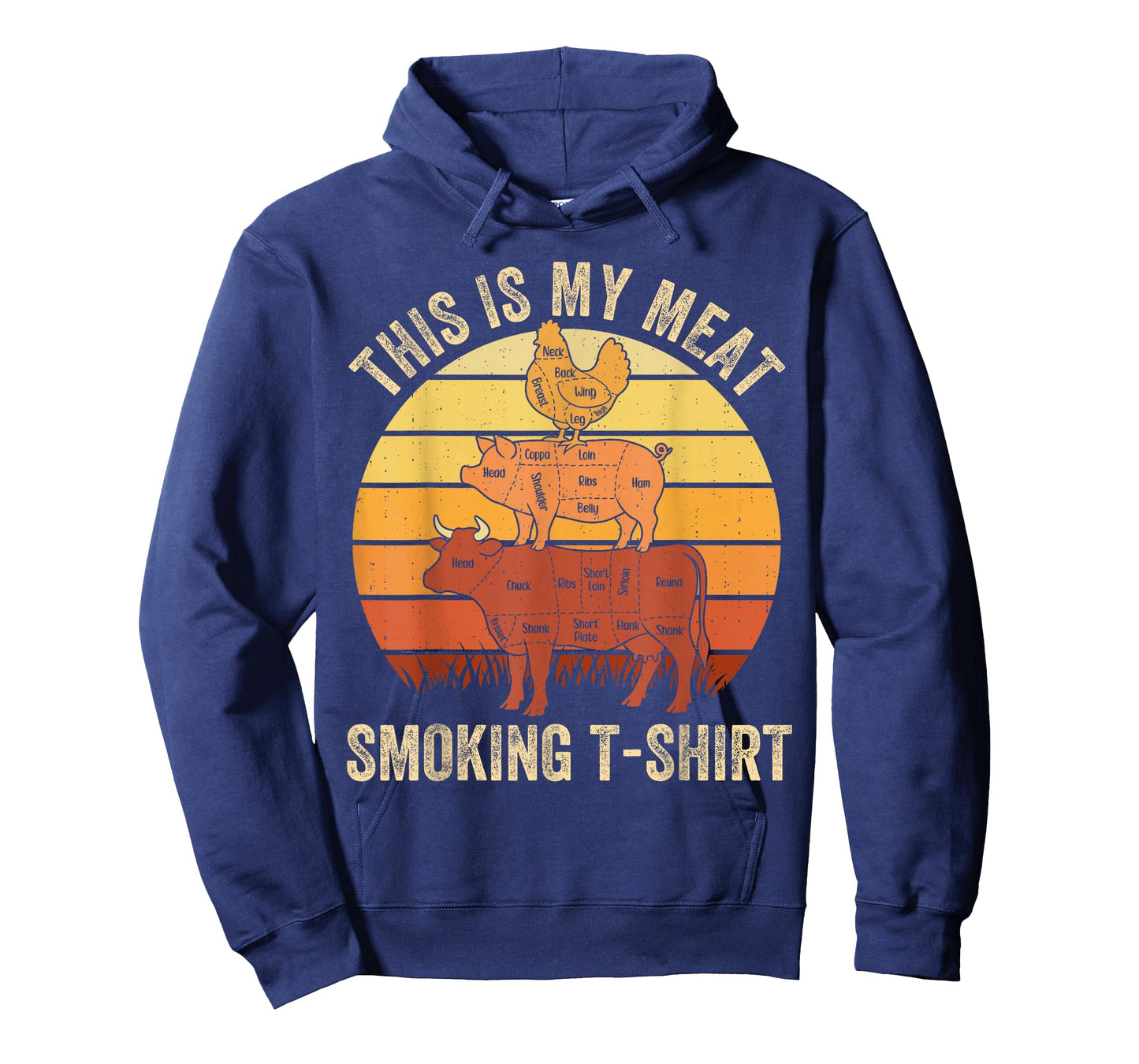 Funny This is My Meat Smoking Tee BBQ Dad Barbeque Smoker T-Shirt