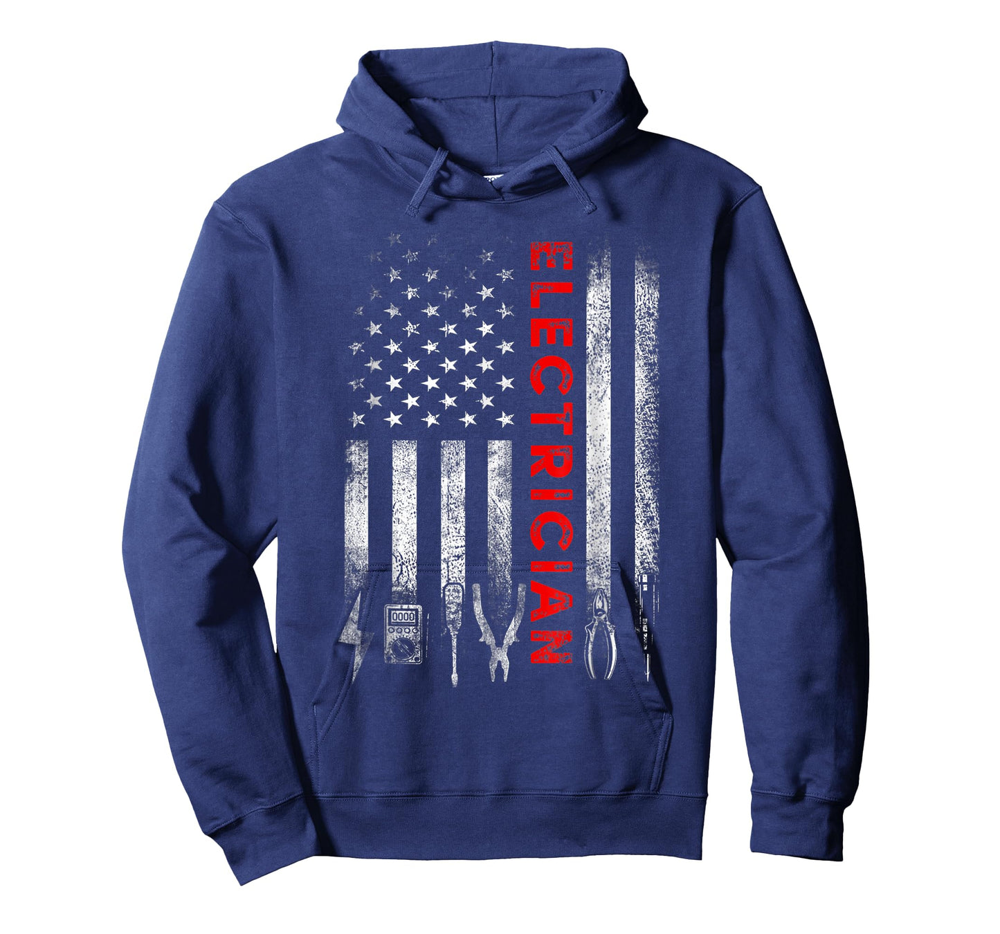 Patriotic Electrician American Flag Fathers Day T-Shirt