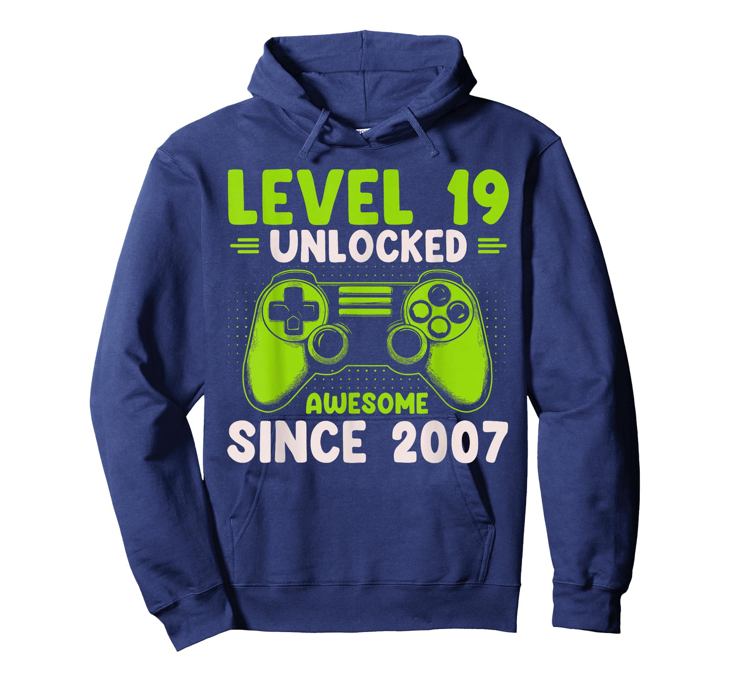 Level 19 Unlocked Awesome Since 2007 19th Birthday Gaming T-Shirt