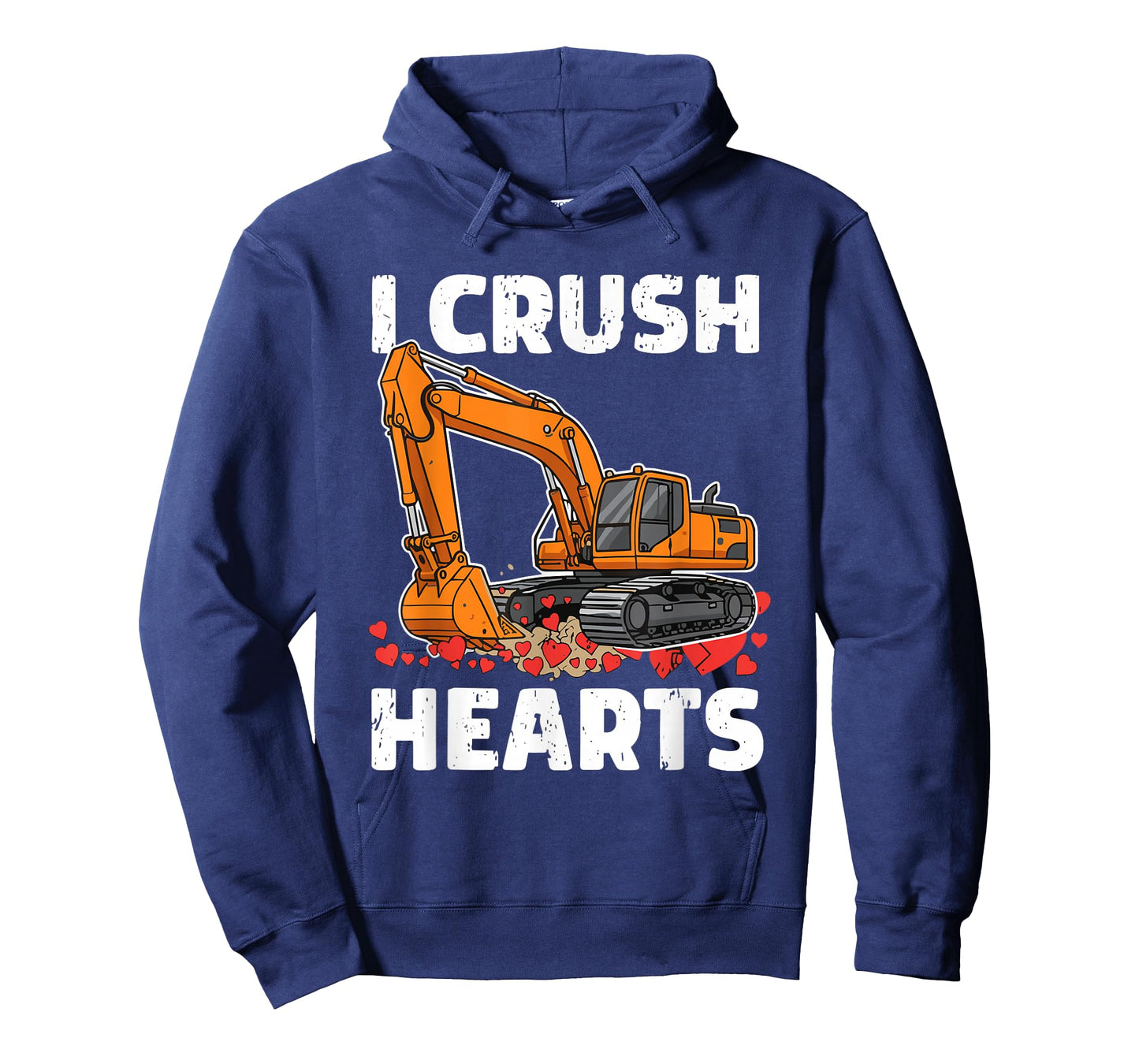 I Crush Hearts Bulldozer Valentine's Day Kids Construction T-Shirt
