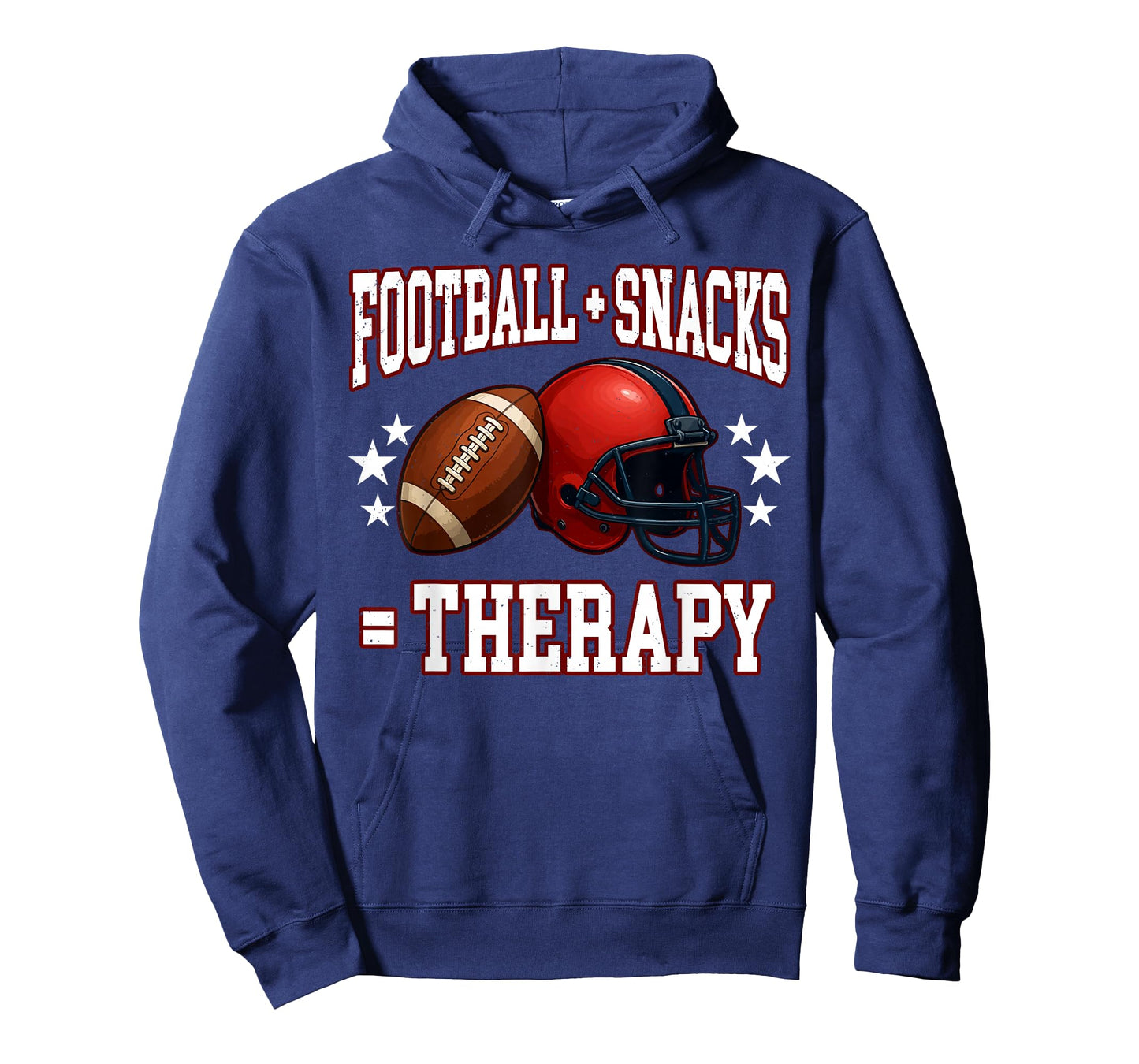 Football Snacks Therapy Funny Sport Fan Player Game Day T-Shirt