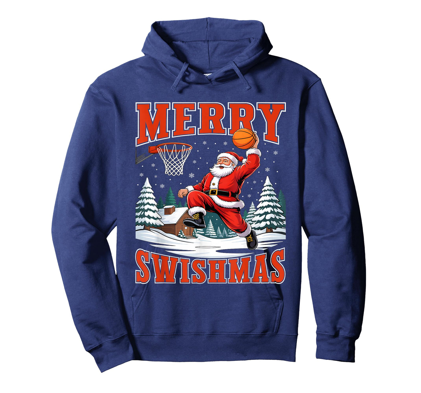 Merry Swishmas Santa Playing Basketball Christmas Boys Men T-Shirt