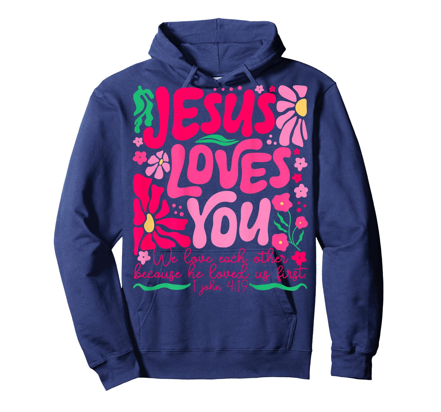 Jesus Love You Boho Floral Religious Faith Flowers Christian T-Shirt