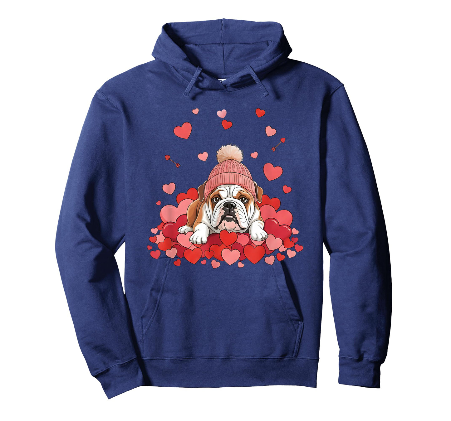 English Bulldog Valentines Day Dog Mom Dad Heart Pet Lovers T-Shirt