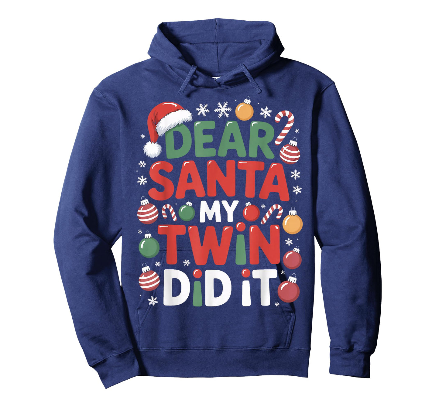 Dear Santa My Twin Did It Festive Twins Brother T-Shirt