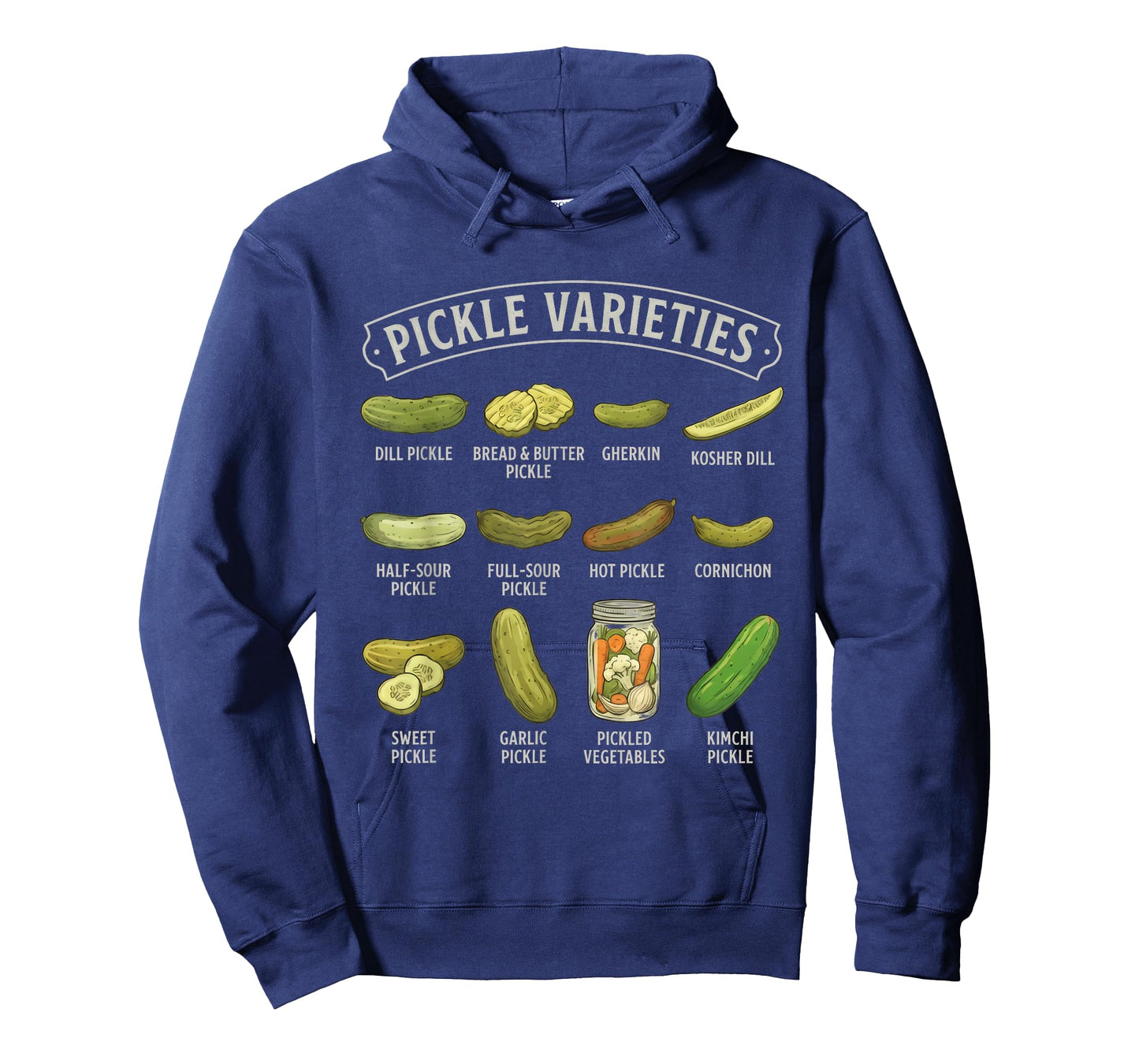 Types of Pickles Varieties Funny Pickle Lover Pickling Adult T-Shirt