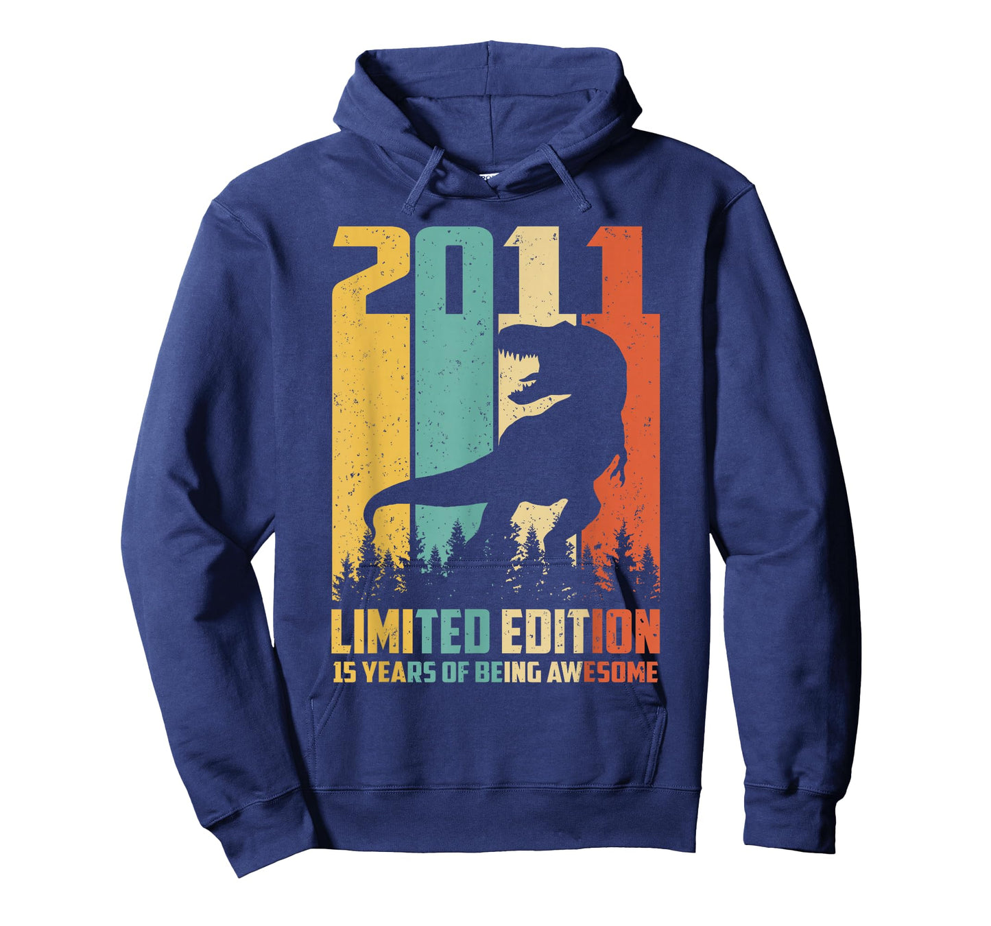 Awesome Since 2011 15 Years Old 15th Birthday T-Rex Dinosaur T-Shirt