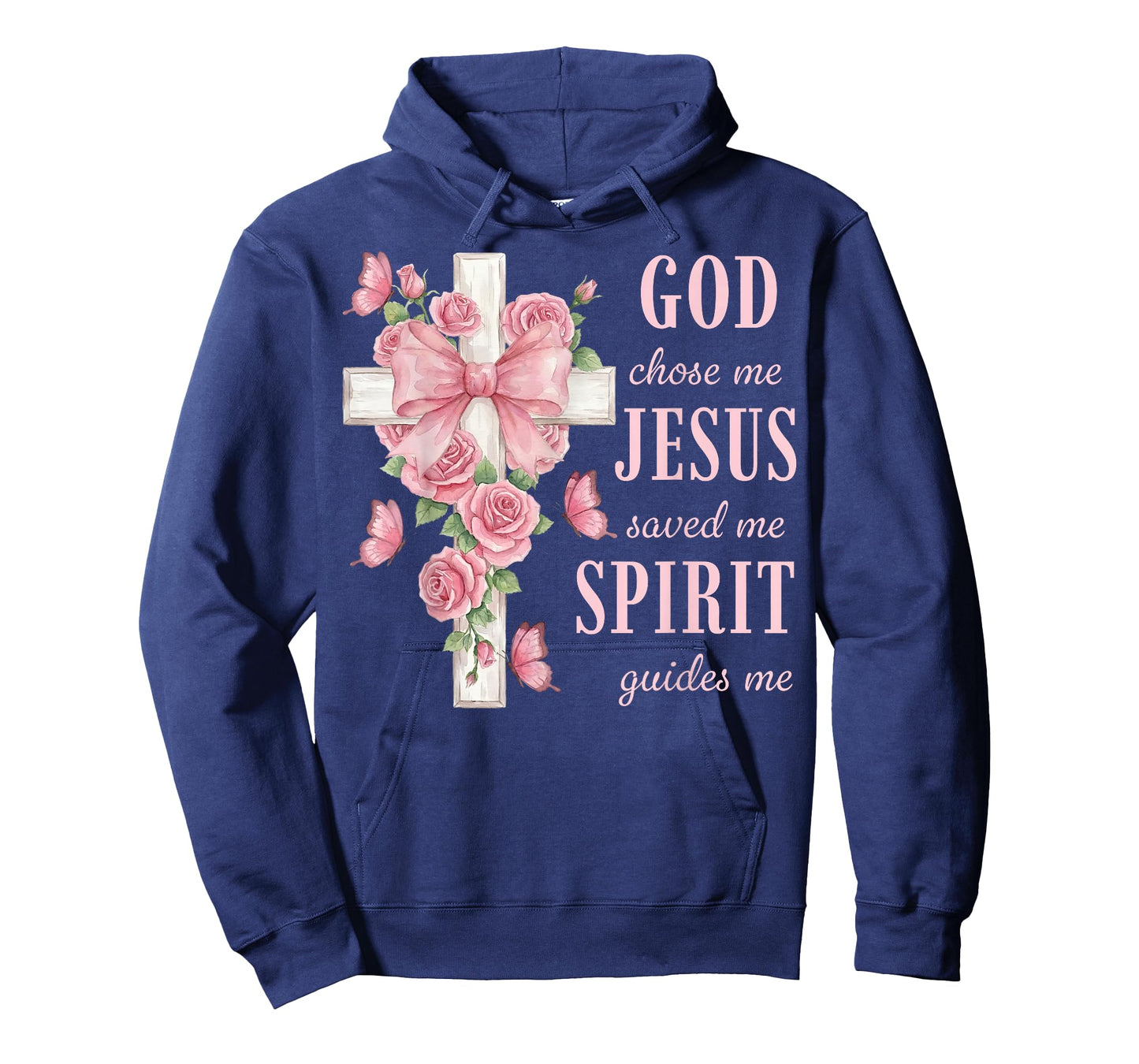 Christian Faith God Chose Me Jesus Saved Me Rose Cross T-Shirt