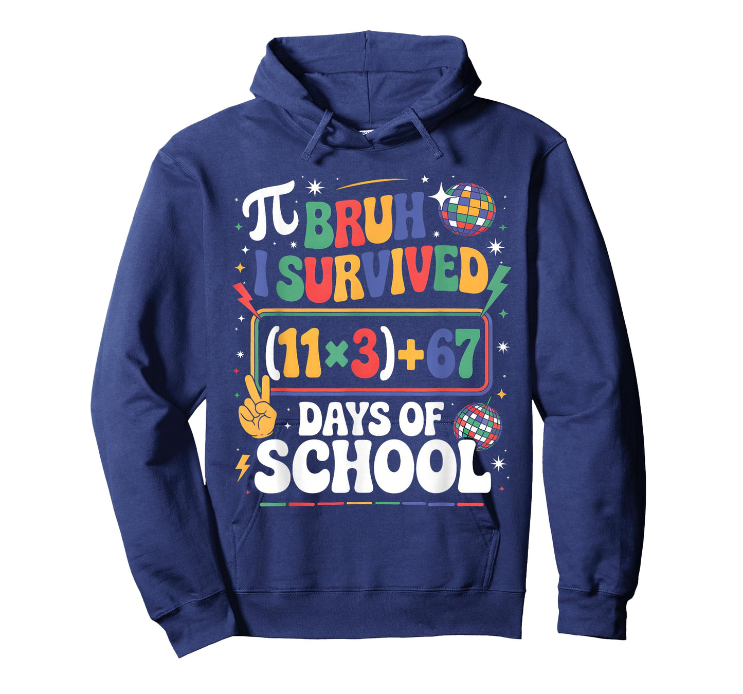 I Survived 100 Days School Bruh Math Equation 100 67 Meme T-Shirt