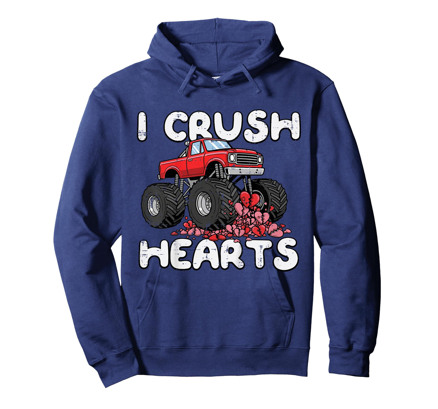 Kids Hearts Valentines Day Truck Crush Toddler Baby Boys Kids T-Shirt