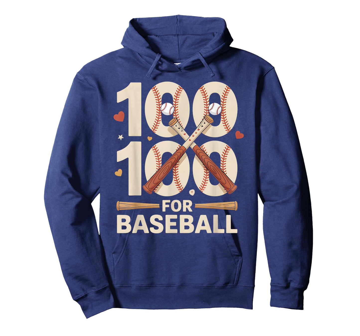 100 Days of School Baseball Love Valentine’s Day Men Women T-Shirt