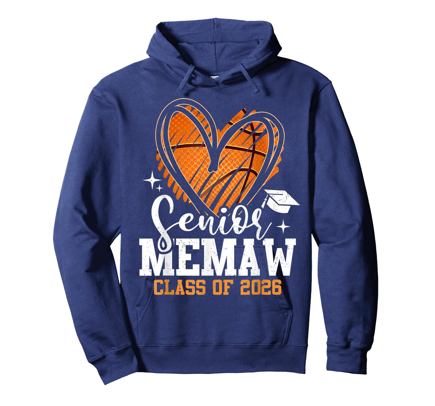 Senior Memaw Class of 2026 Basketball Graduation Heart T-Shirt