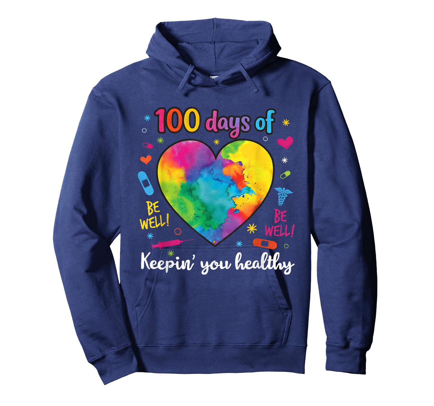 100 Days of Keepin You Healthy 100th Day of School Nurse T-Shirt