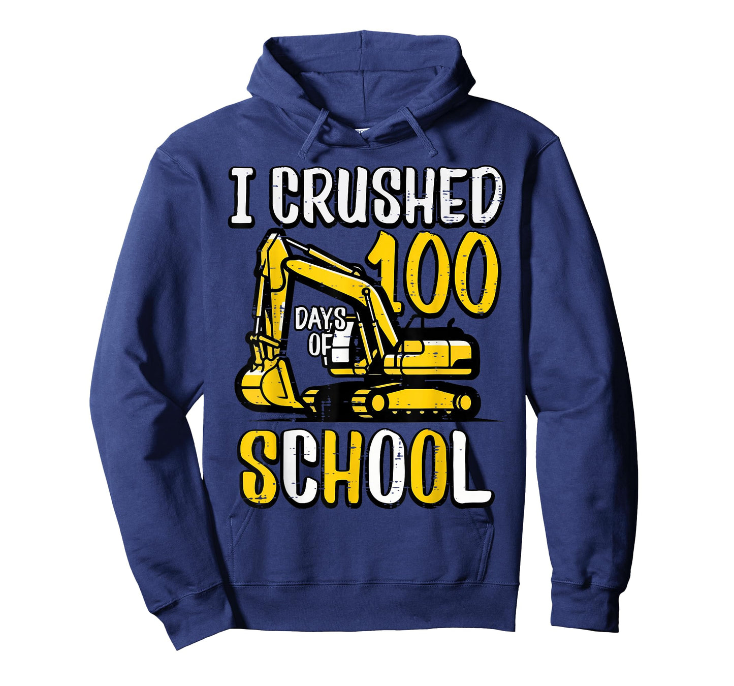 I Crushed 100 Days of School Excavator 100th Day Boys Kids T-Shirt