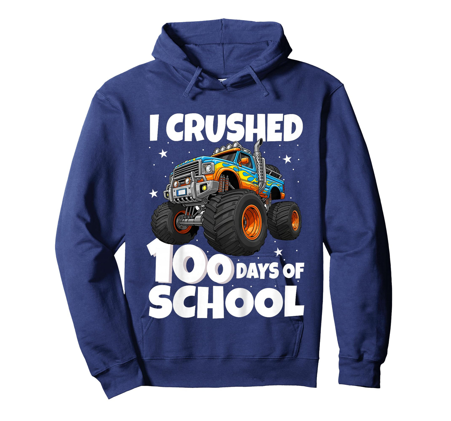 Kids I Crushed 100 Days of School Monster Truck 100 Days Smarter T-Shirt