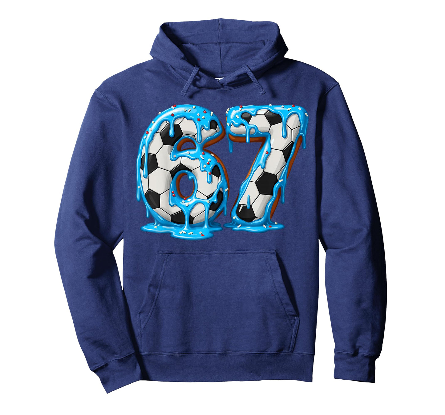 Soccer 67 Six Seven Meme Ice Cream Drip Funny Gen Alpha T-Shirt