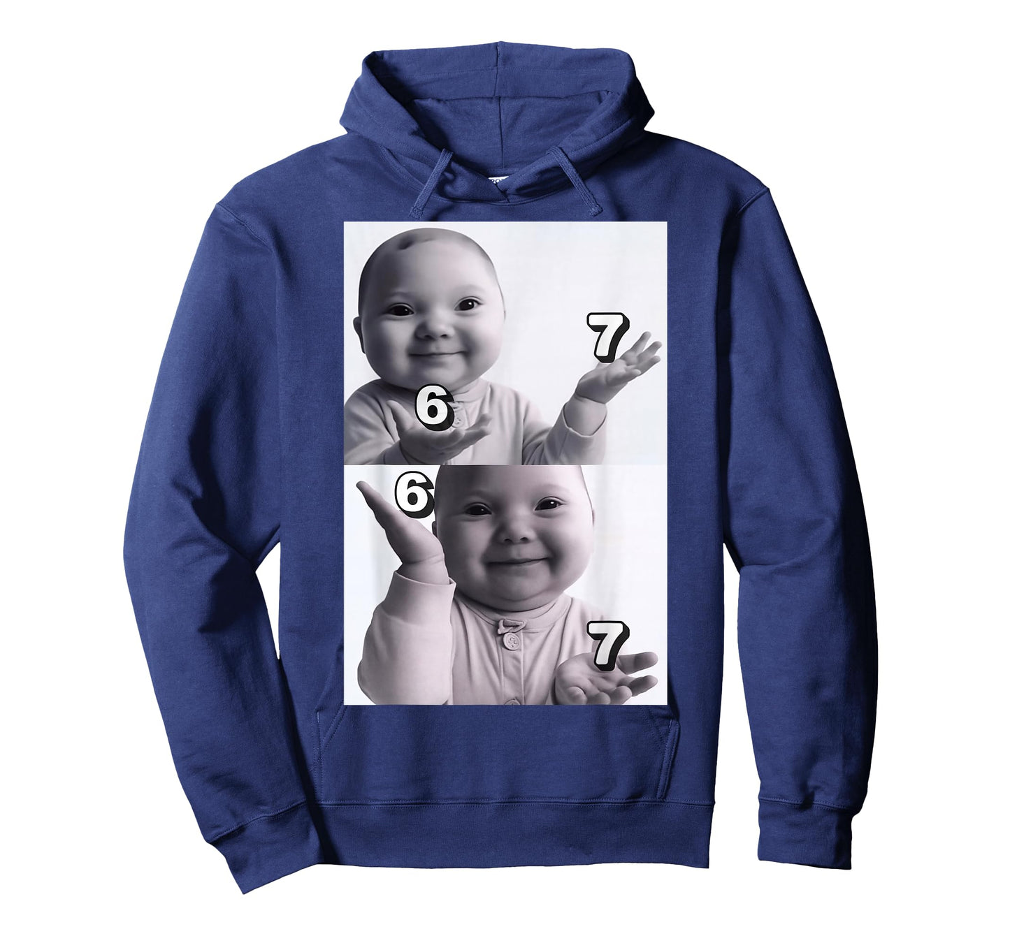 Funny gen z Brainrot ai Laughing Niche Baby Six Seven Meme T-Shirt