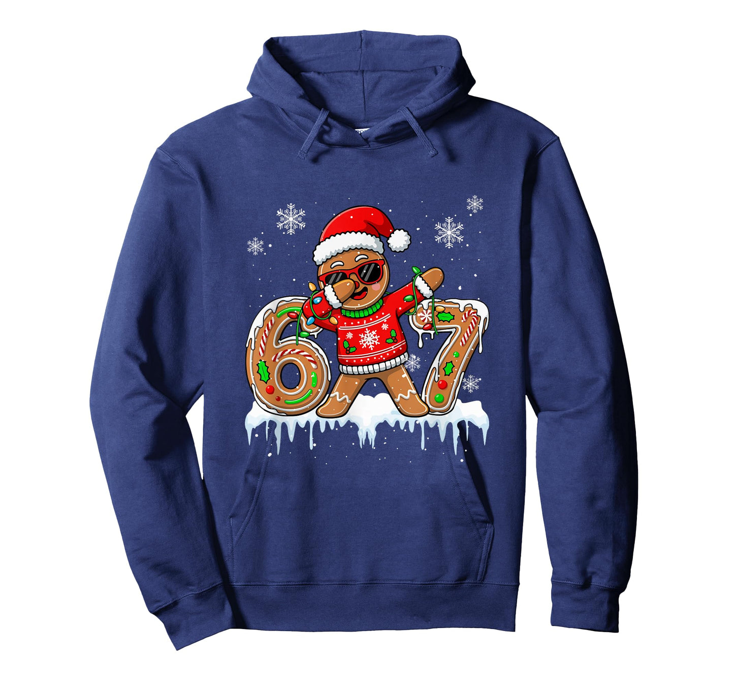 Six Seven 67 Christmas Funny Santa Gingerbread Dabbing Baker T-Shirt