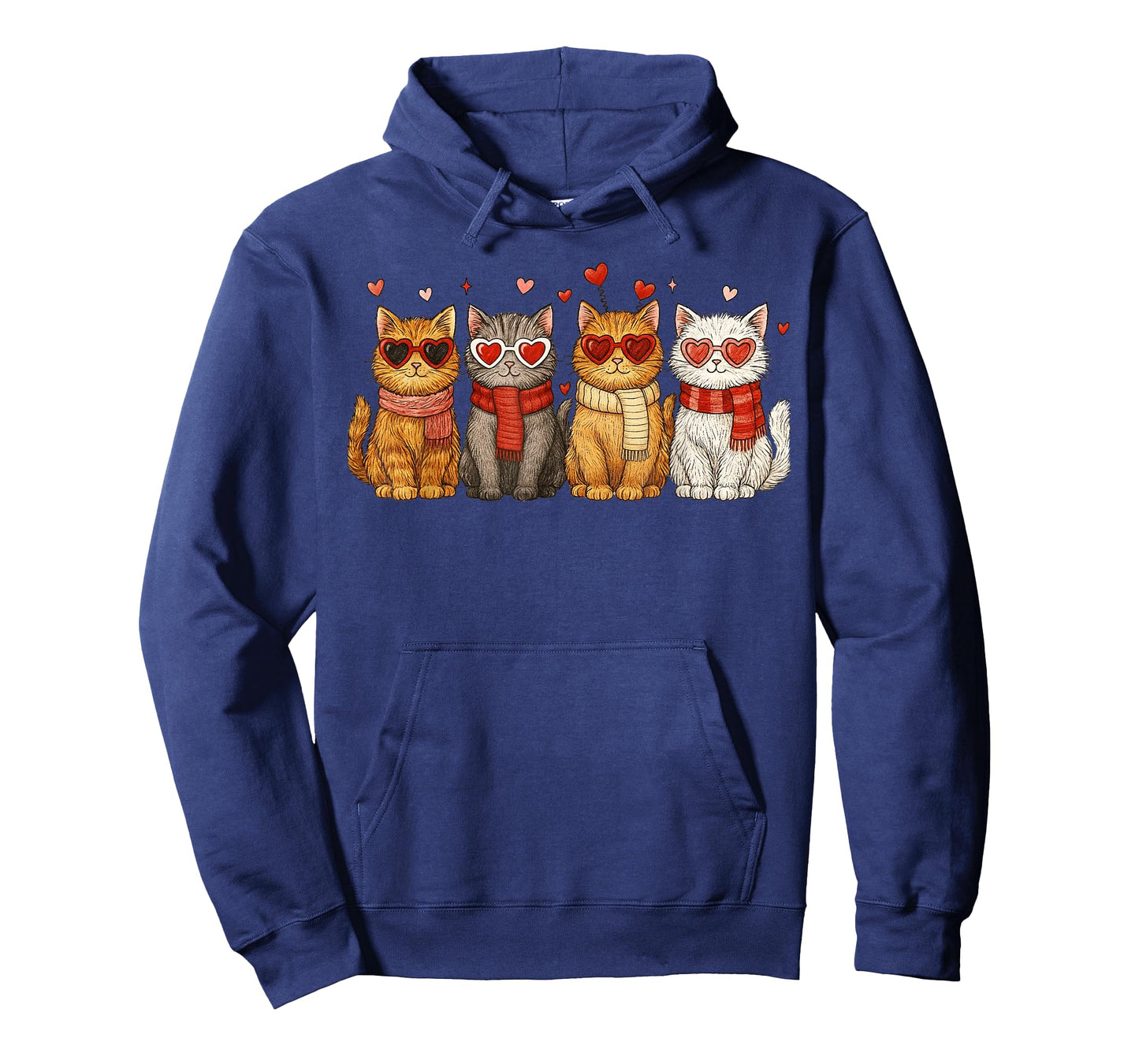 Happy Meowentines Cute Cat Valentine Funny Hearts Women Girl T-Shirt