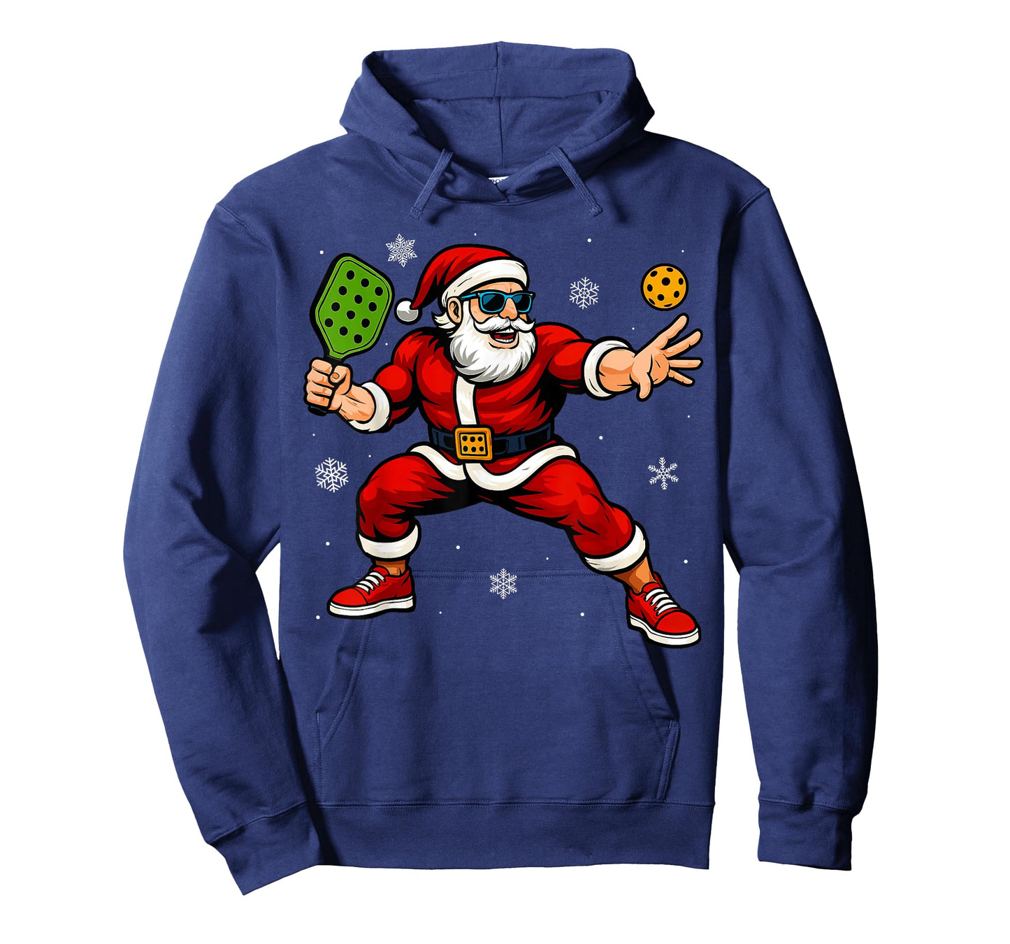 Santa Playing Pickleball Xmas Funny Christmas Pickleball T-Shirt