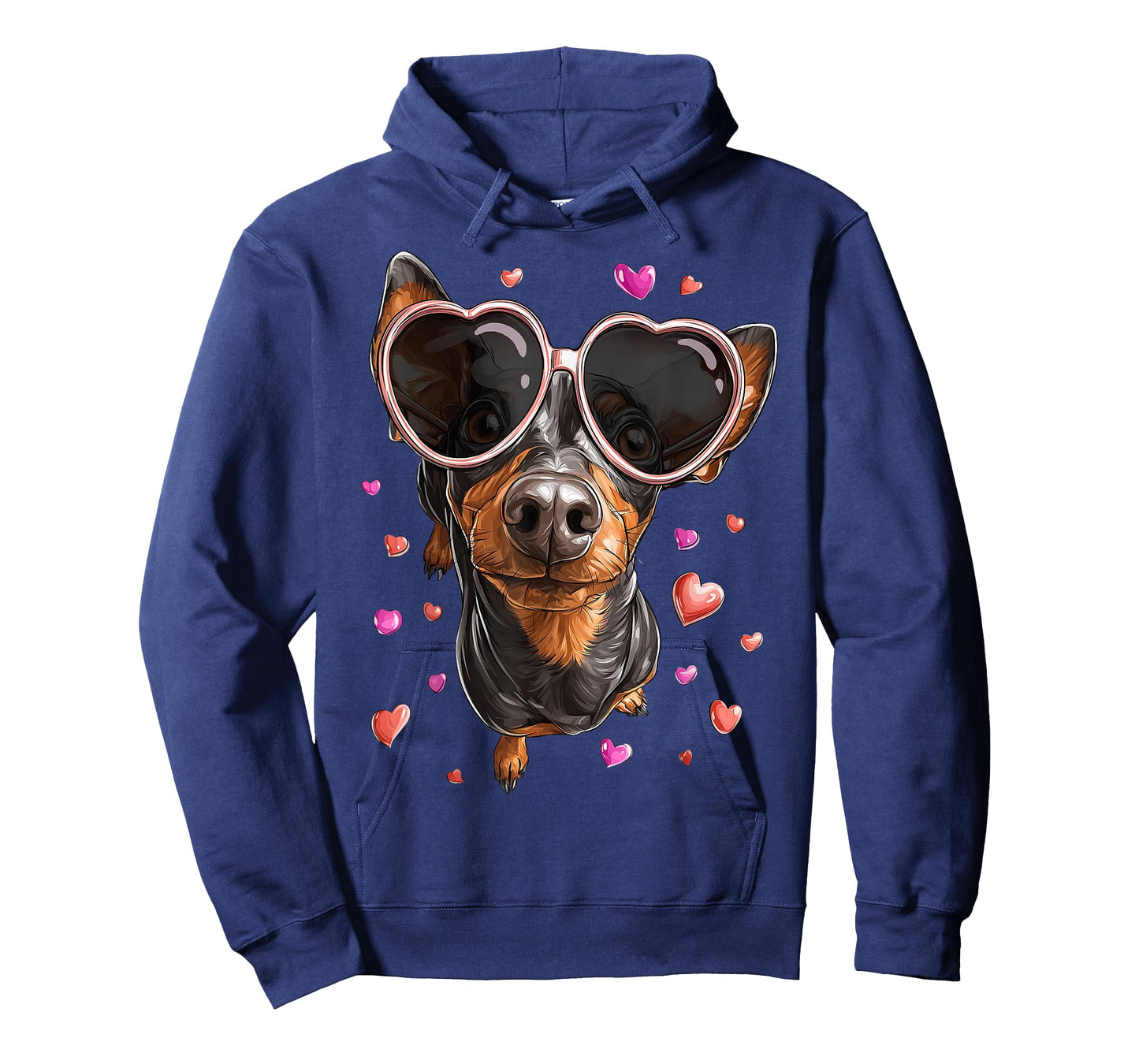 Miniature Pinscher Minpin Dog Valentine's Day Heart T-Shirt