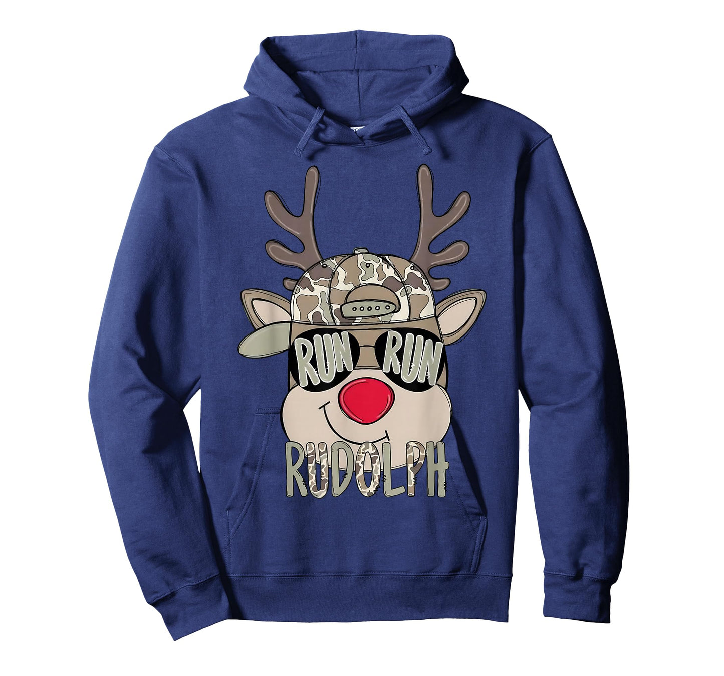 Reindeer Rudolph Merry Christmas Xmas Holiday Boys Camo T-Shirt
