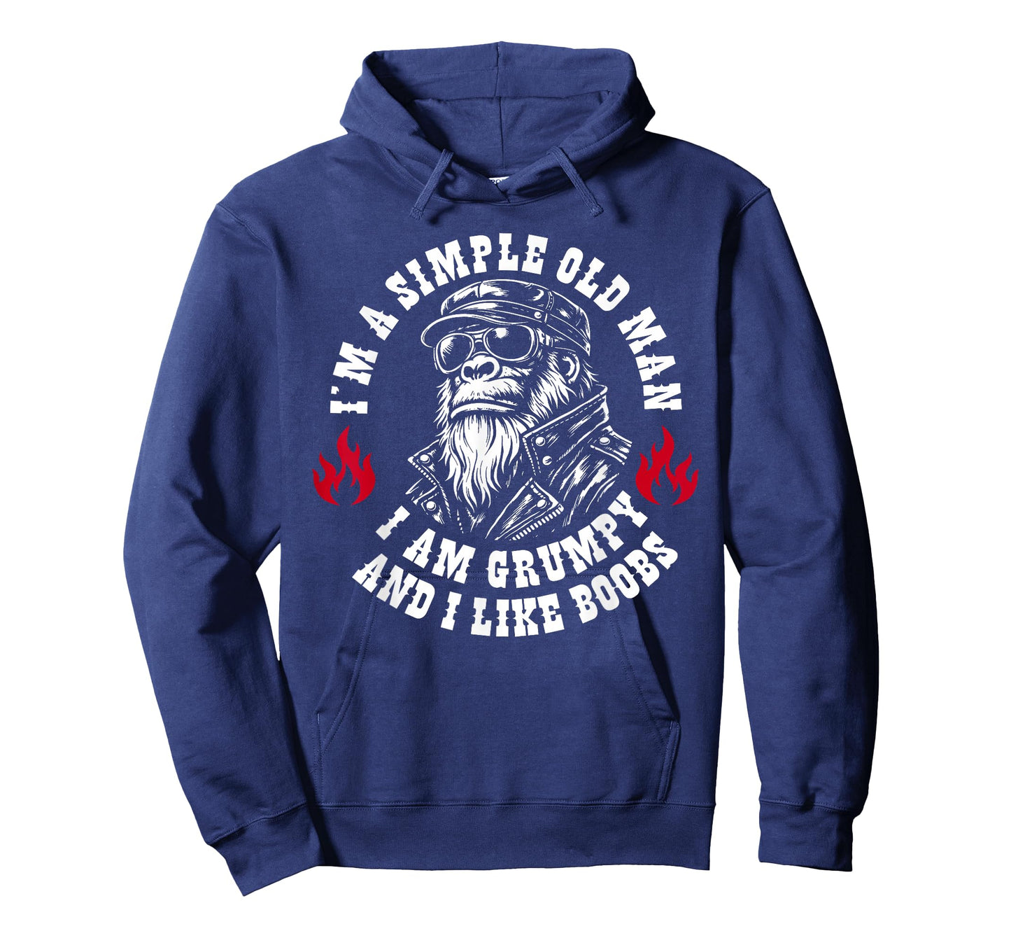 Funny I'm A Simple Old Man I Am Grumpy and I Like Boobs T-Shirt