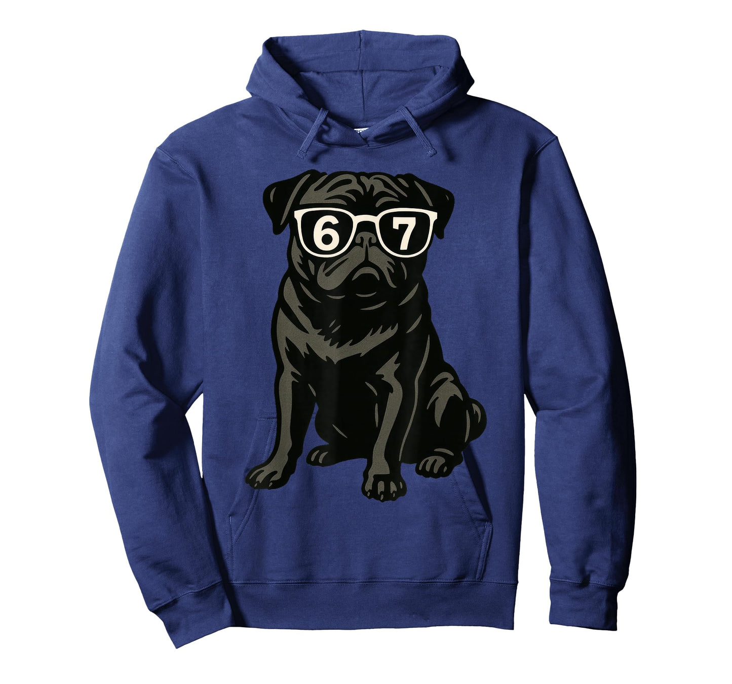 Funny Dog Black Pug Sunglasses 67 Six Seven Meme T-Shirt