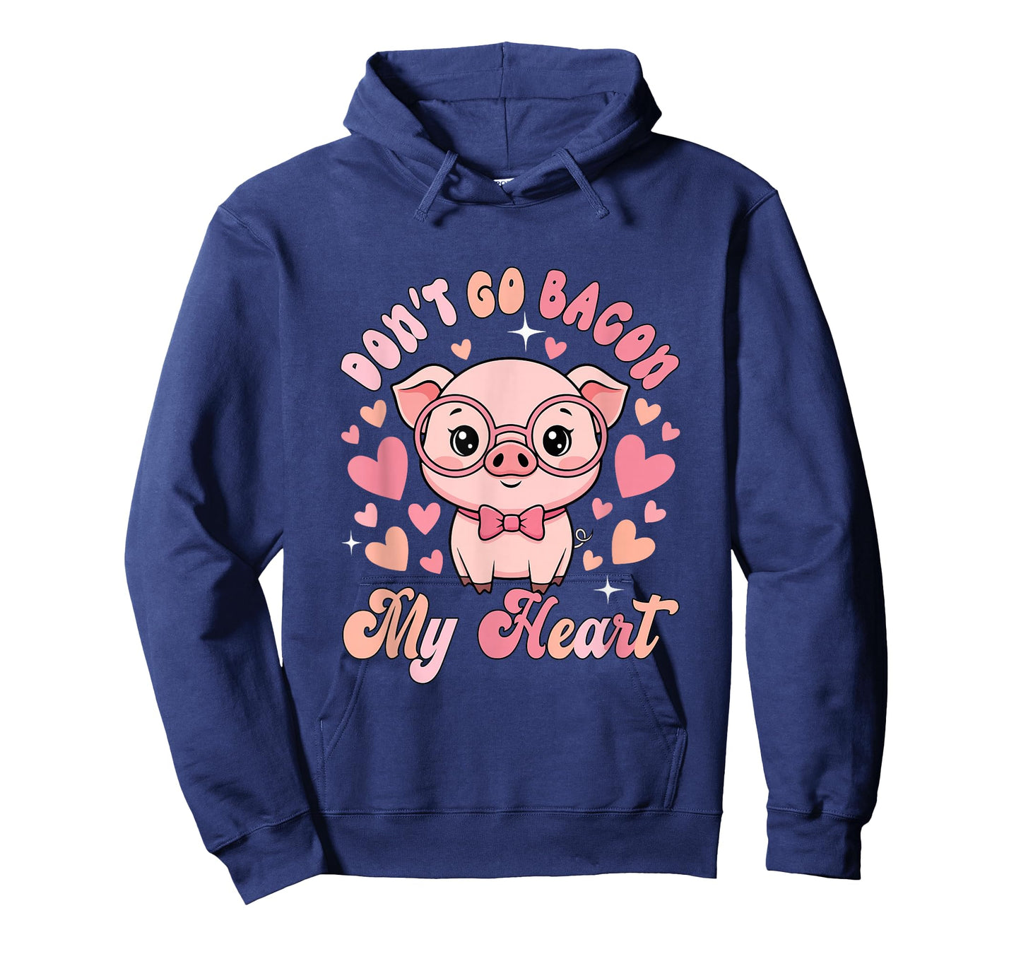 Don't Go Bacon My Heart Valentine Pig Funny Chef Lunch Lady T-Shirt