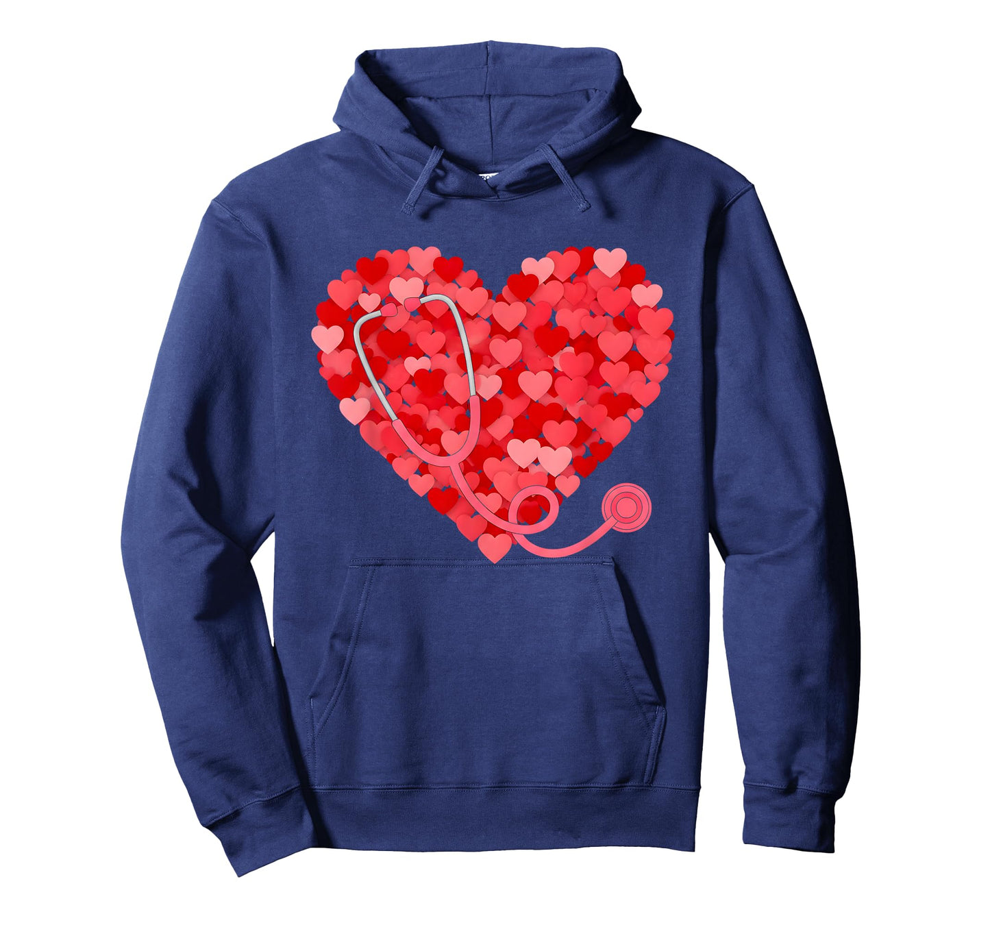 PCA Life Valentine Heart Stethoscope Nurse Healthcare T-Shirt