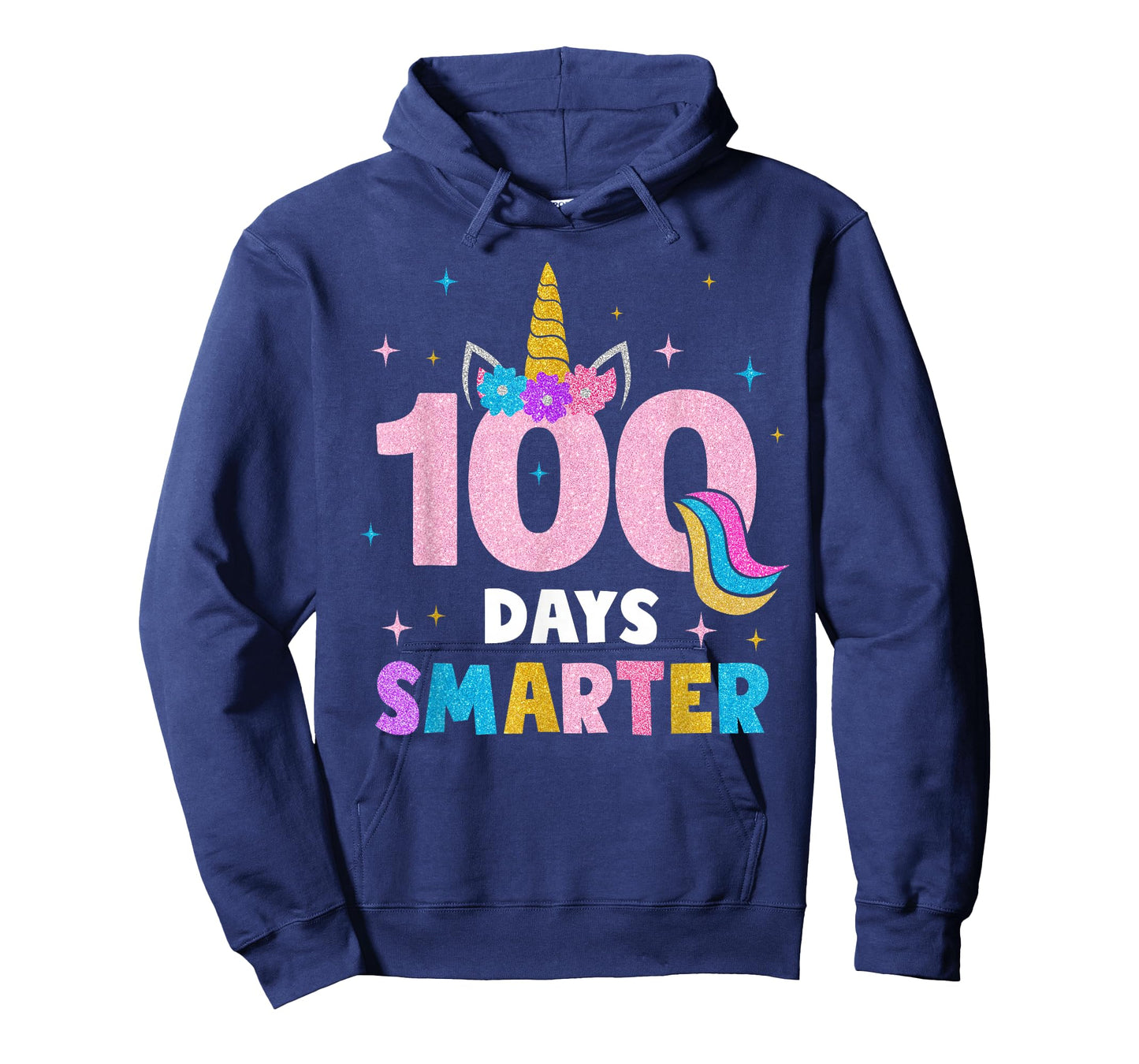 100th Day of School Unicorn 100 Days Smarter Kindergarten T-Shirt
