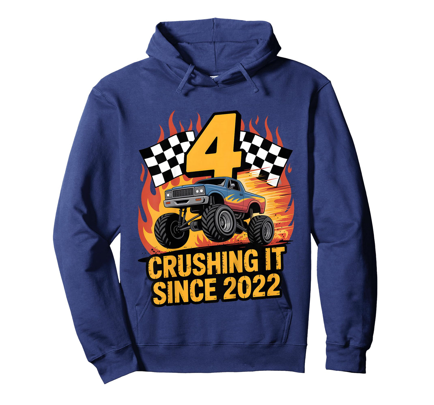 Crushing It Since 2022 Monster Truck 4 Year Old Birthday Boy T-Shirt
