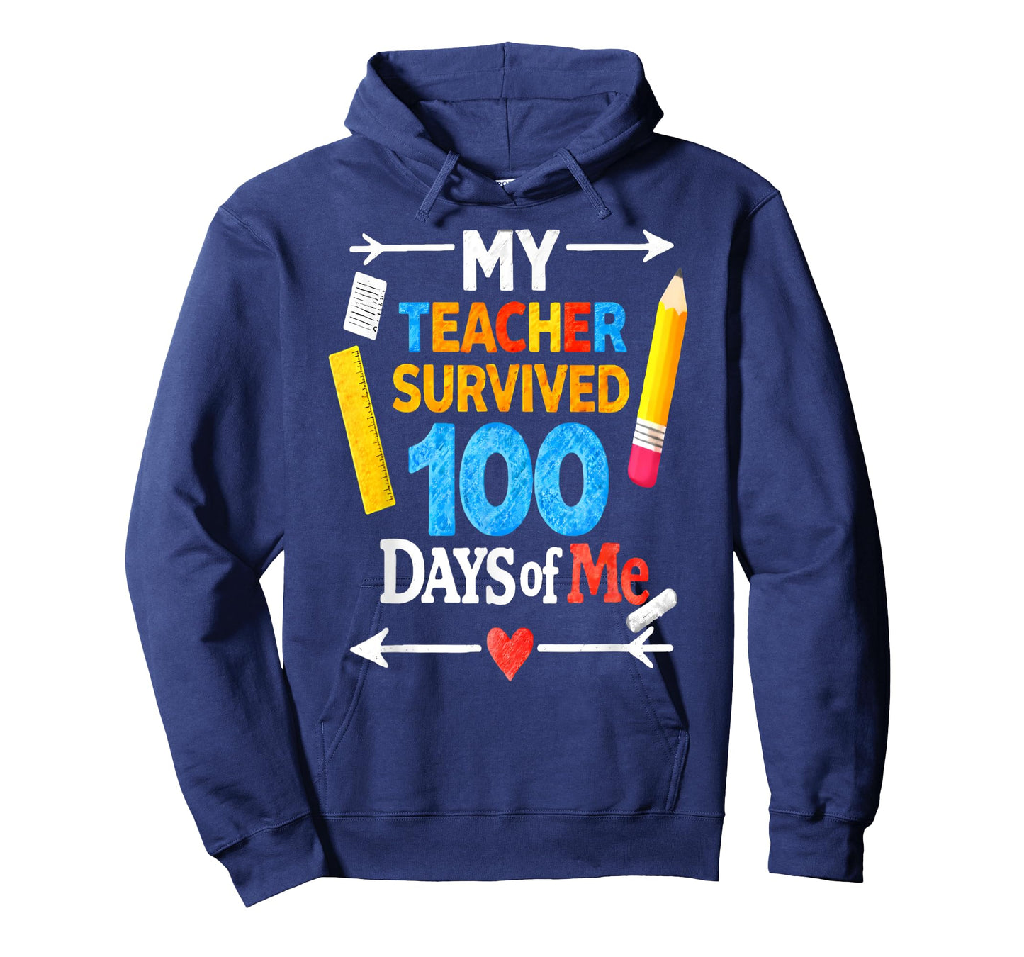 My Teacher Survived 100 Days of Me Funny 100th Day of School T-Shirt
