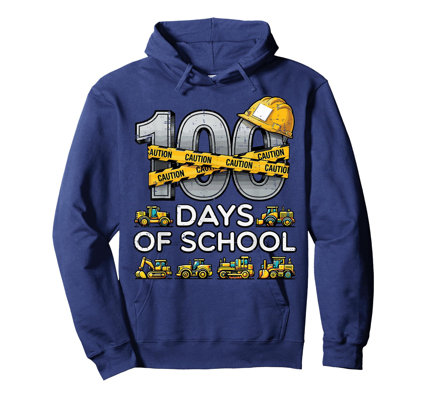 100 Days of School Construction 100th Day Boys Kids Toddler T-Shirt
