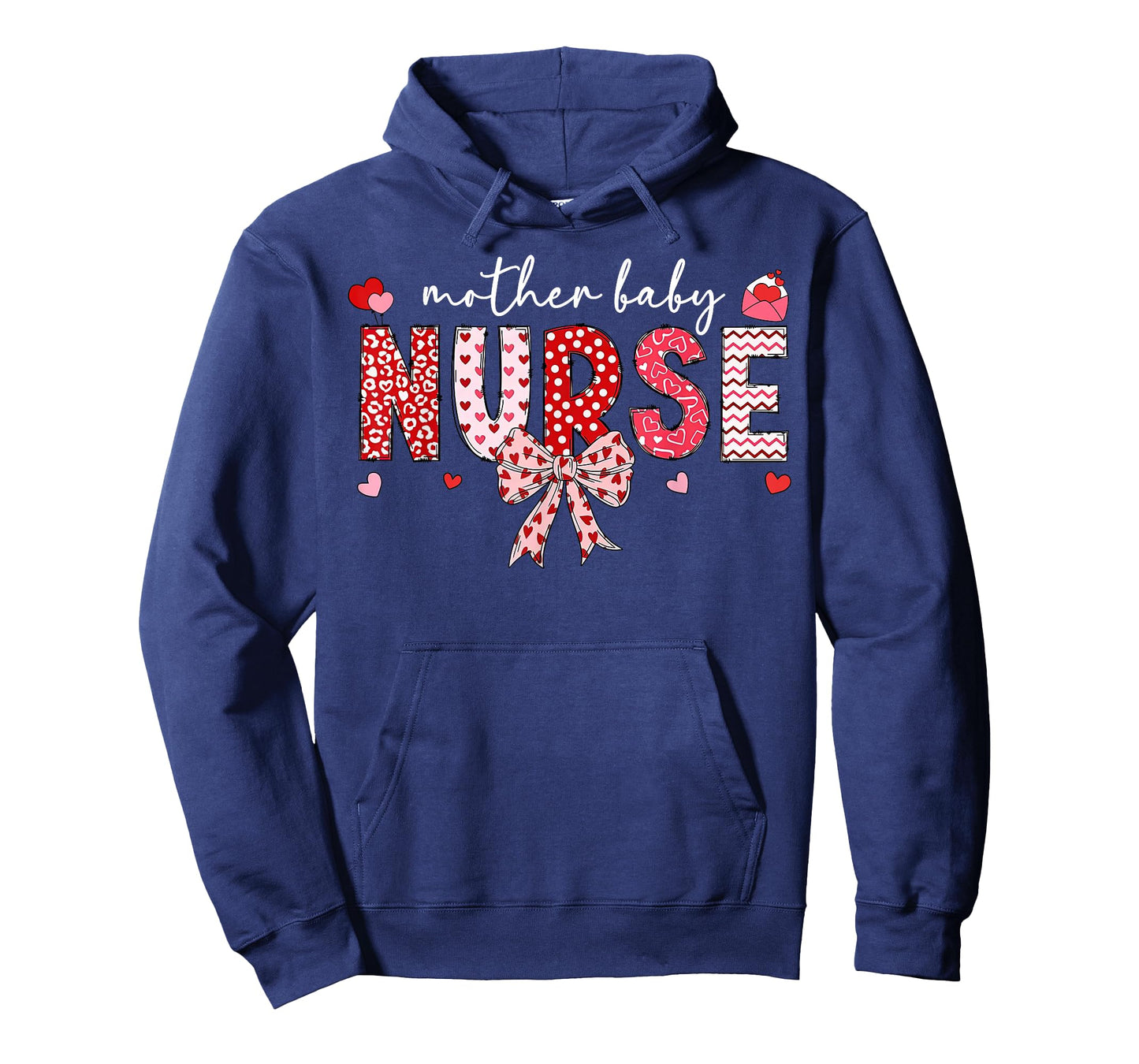 Valentines Mother Baby Nurse Coquette Bow Postpartum Nurse T-Shirt