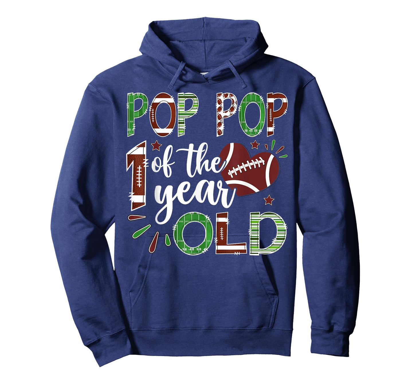 Pop Pop of The 1 Year Old Football First Birthday Boy T-Shirt