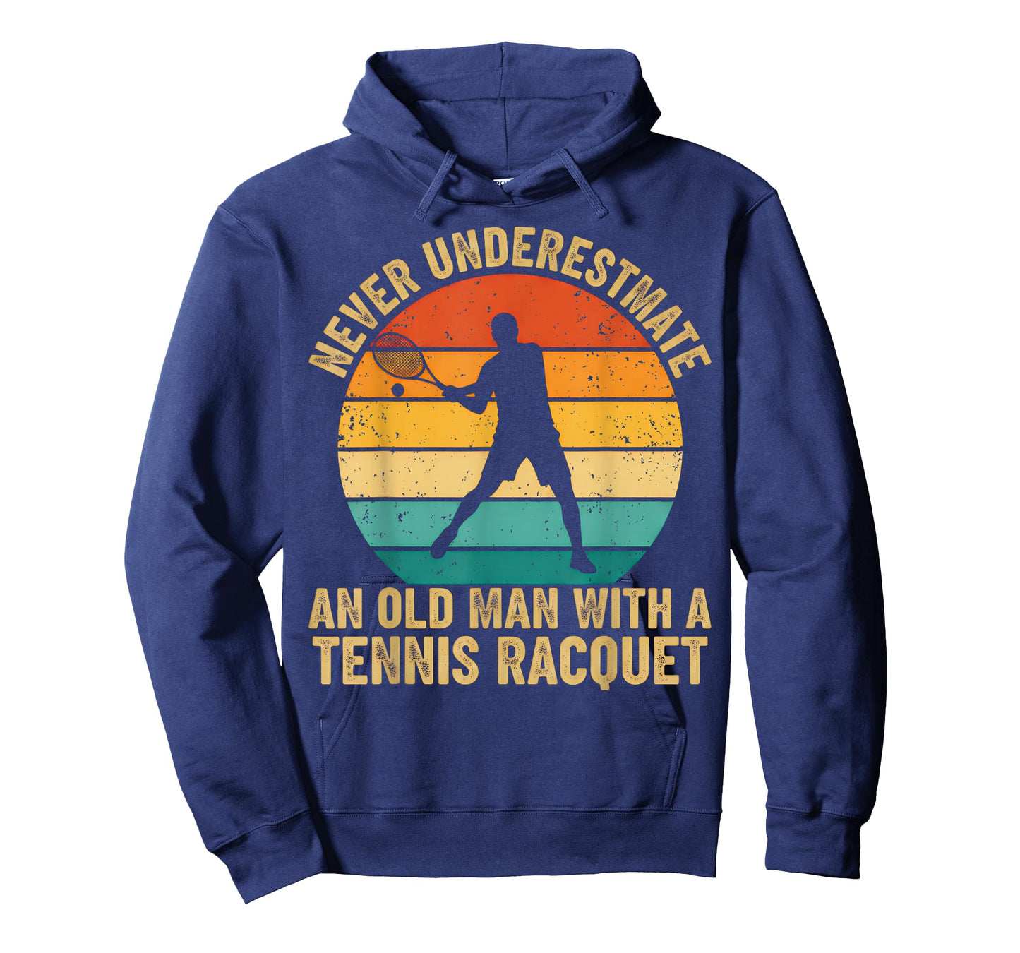 Never Underestimate an Old Man with A Tennis Racket Legend T-Shirt